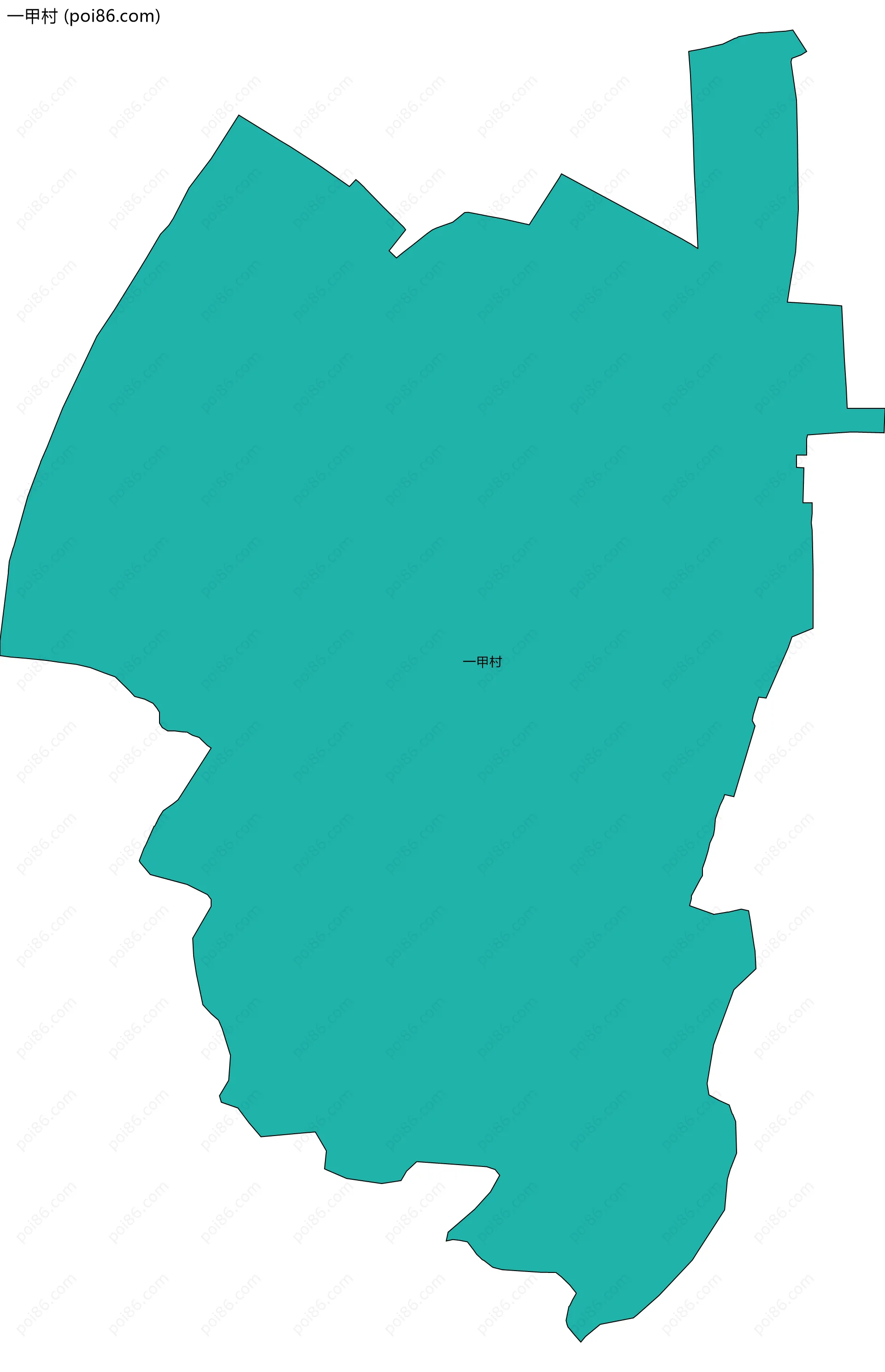 一甲村边界地图