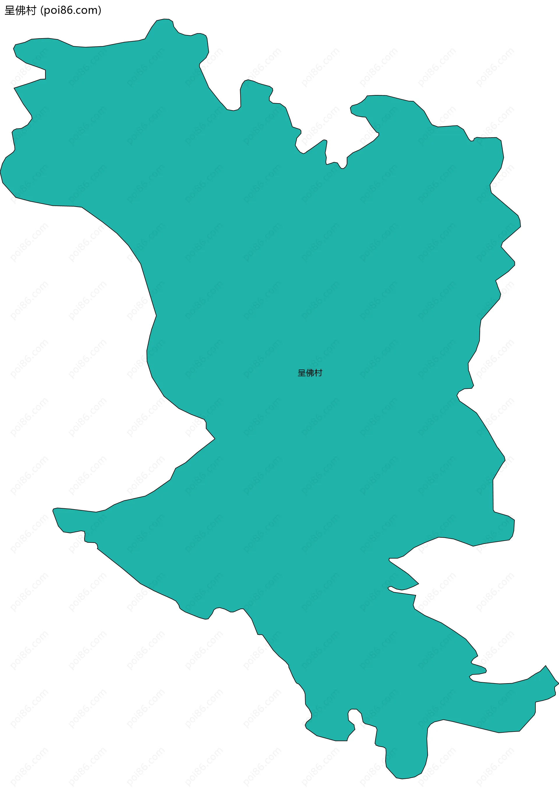 呈佛村边界地图