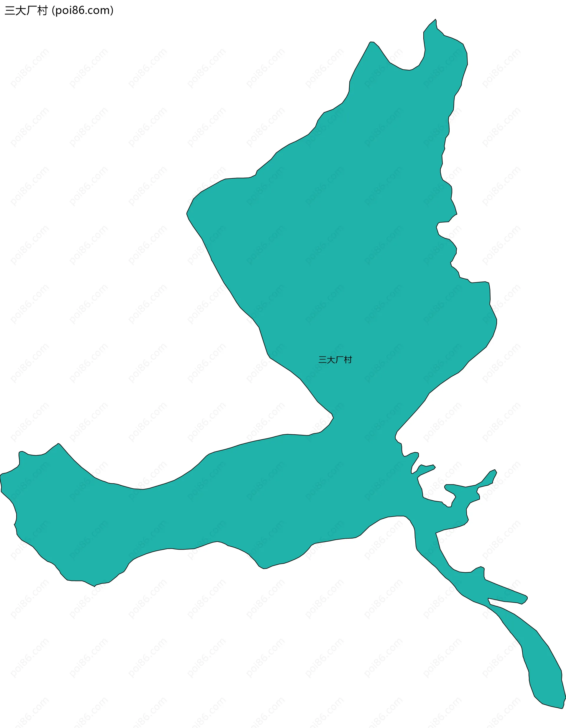 三大厂村边界地图