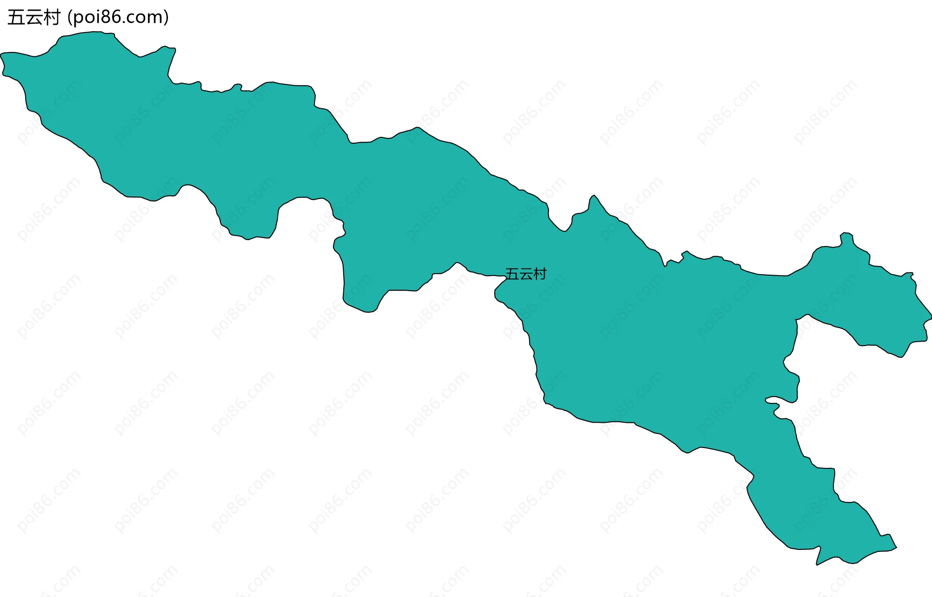 五云村边界地图