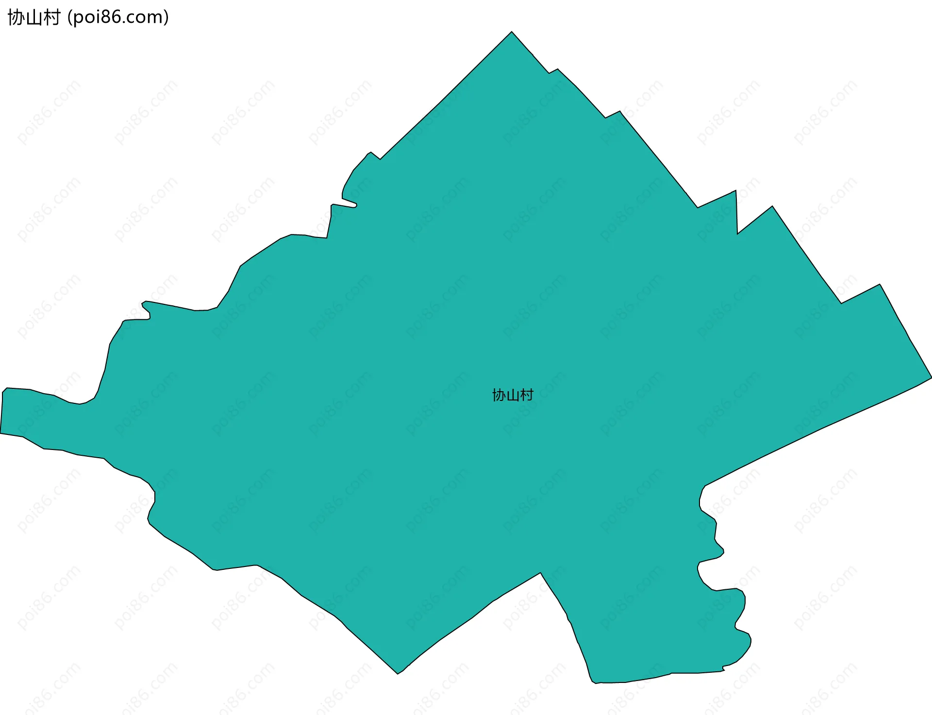 协山村边界地图