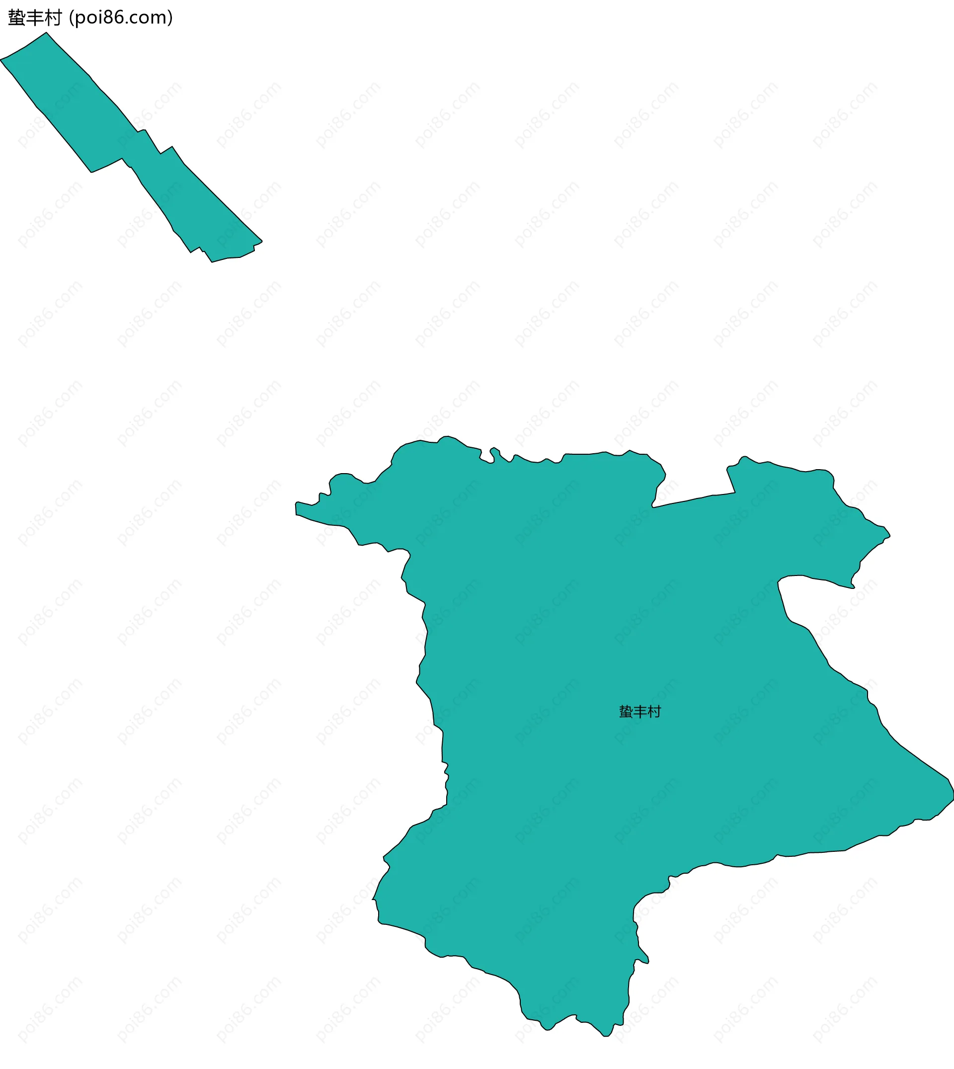 蛰丰村边界地图