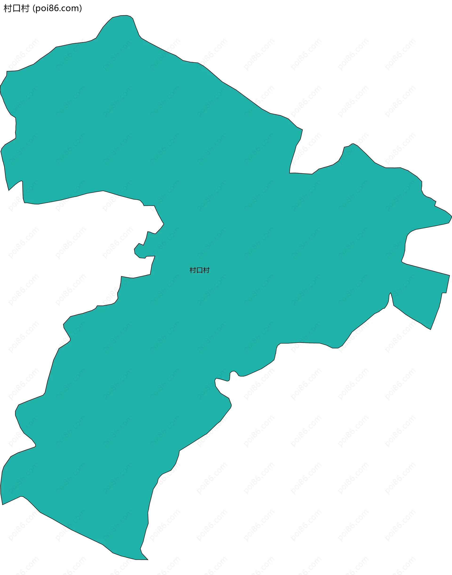 村口村边界地图