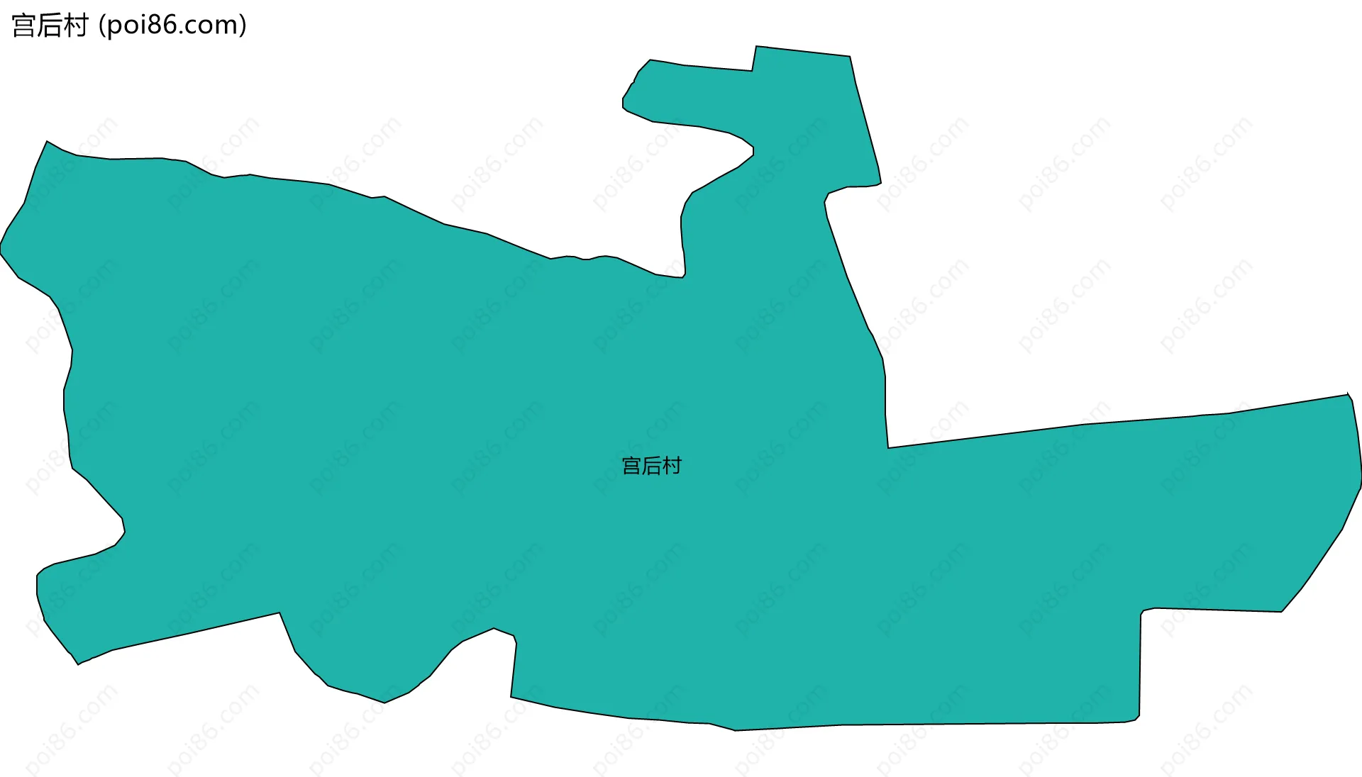 宫后村边界地图