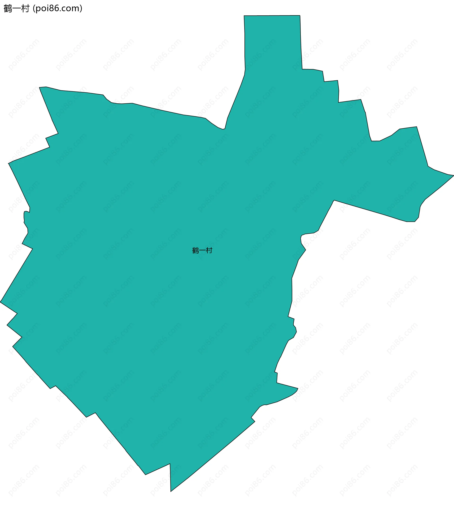 鹤一村边界地图