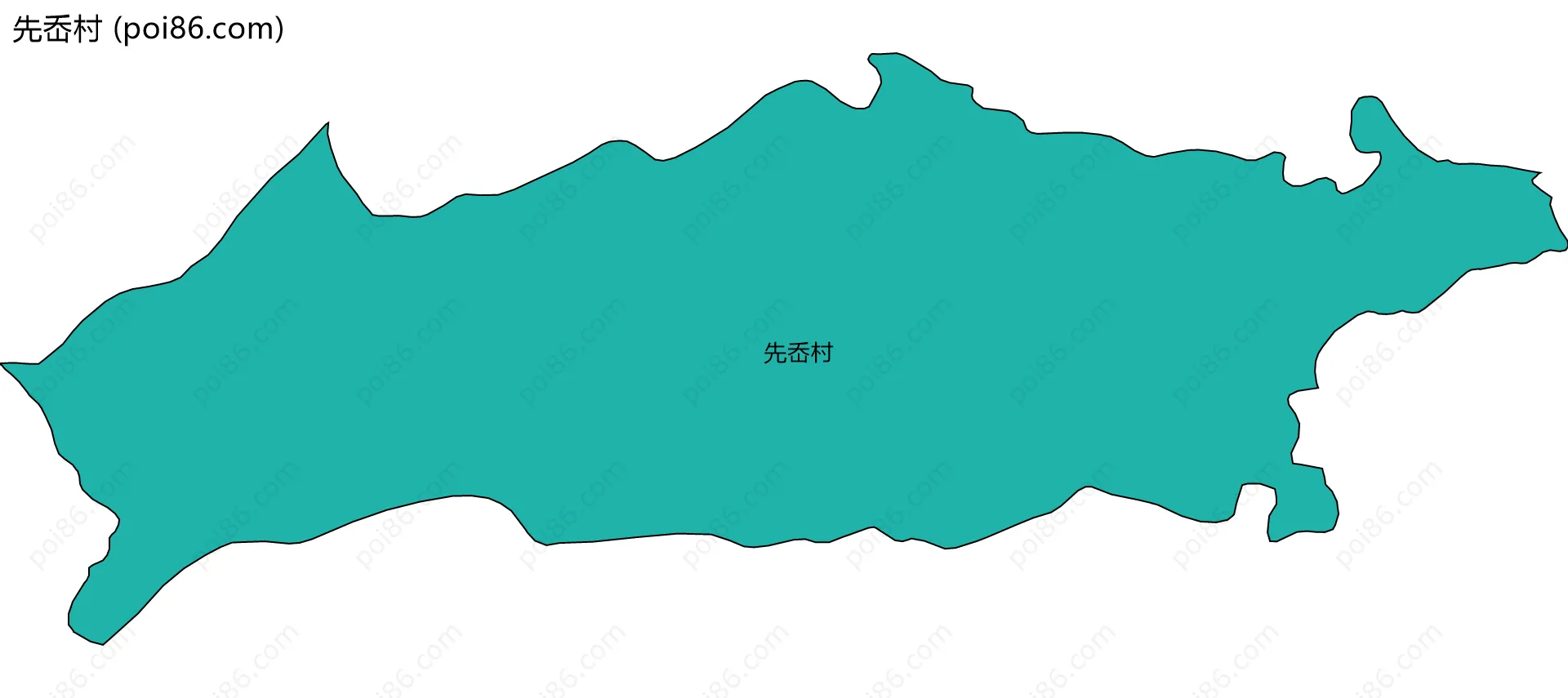 先岙村边界地图