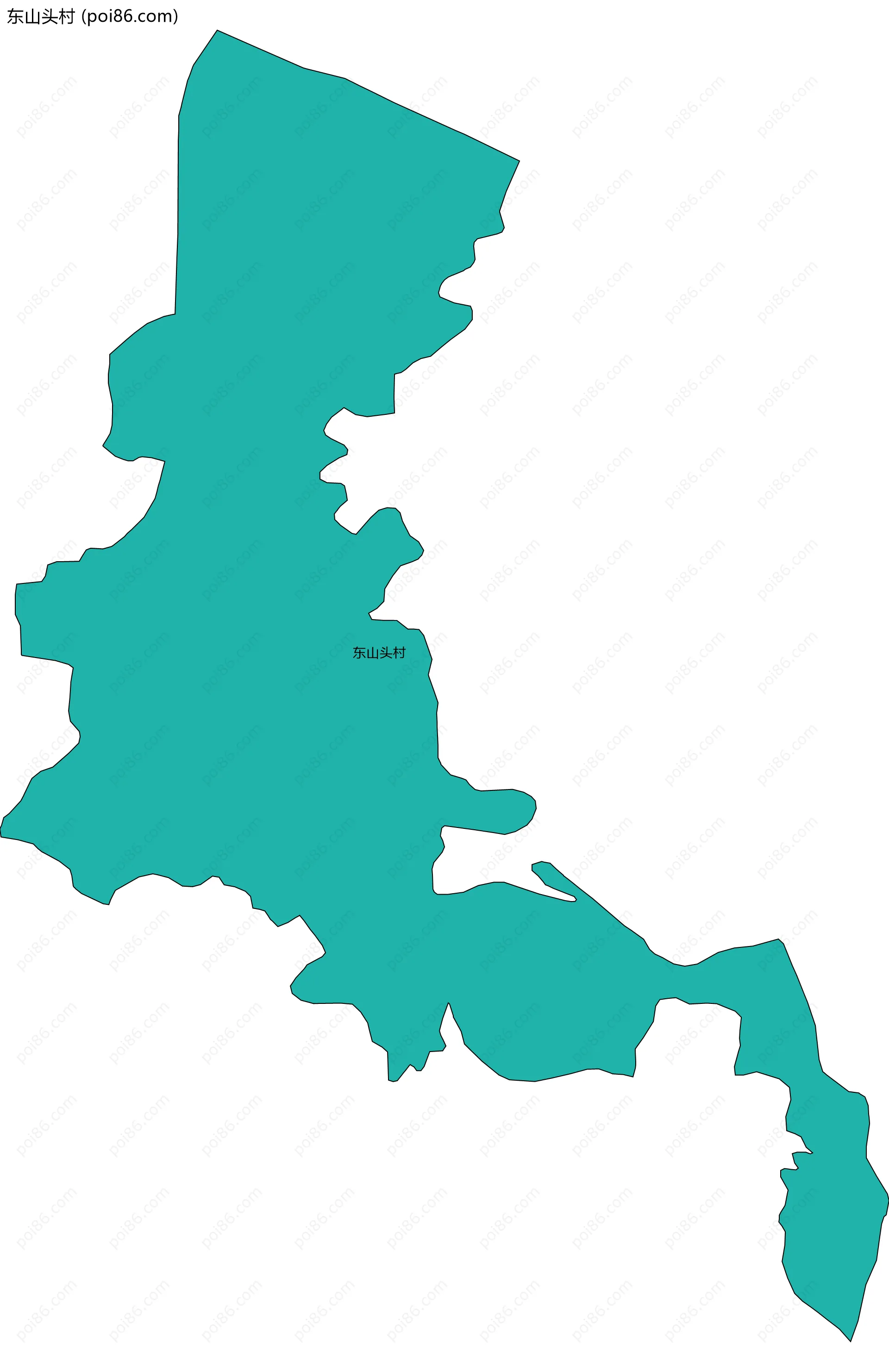 东山头村边界地图