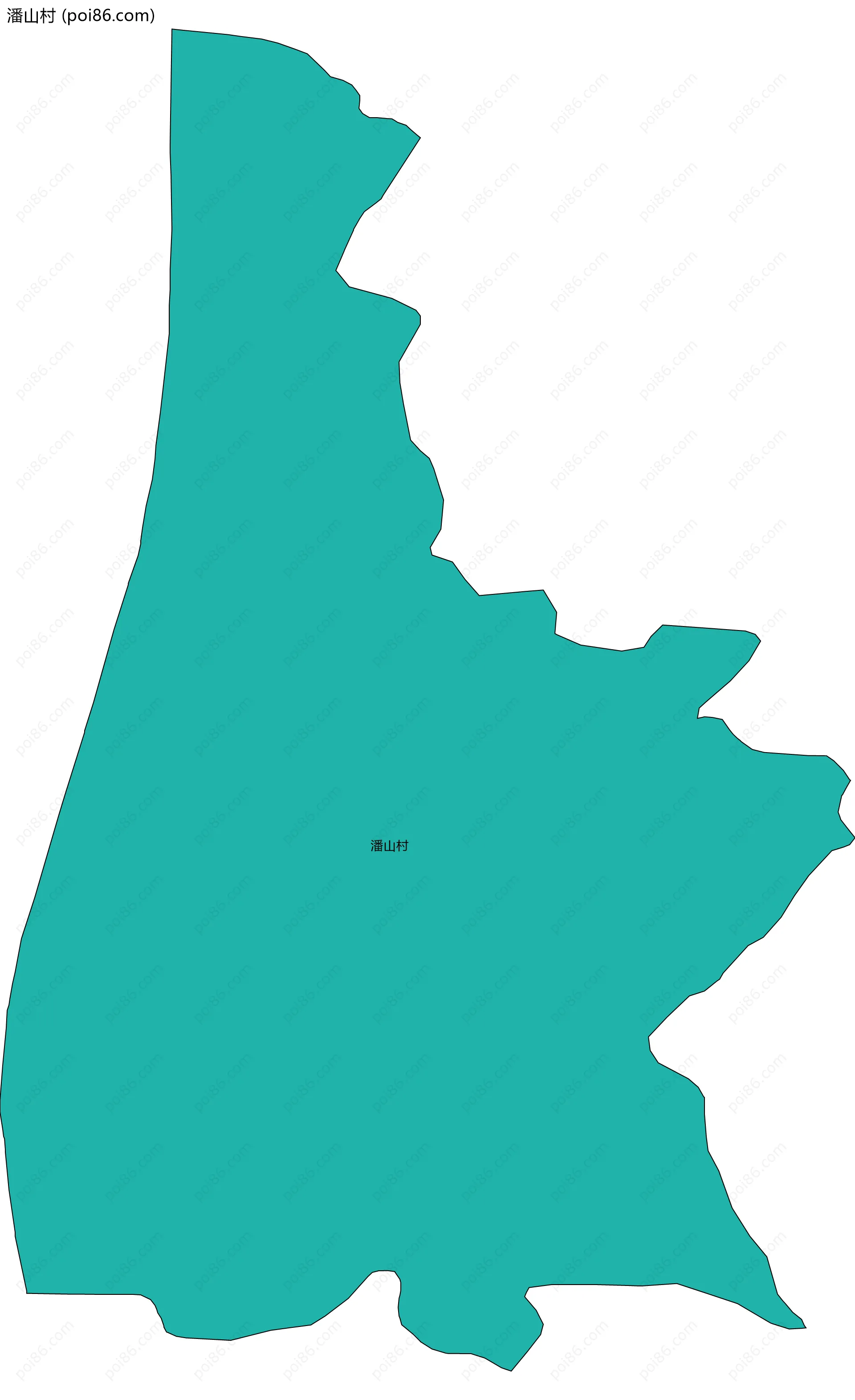 潘山村边界地图