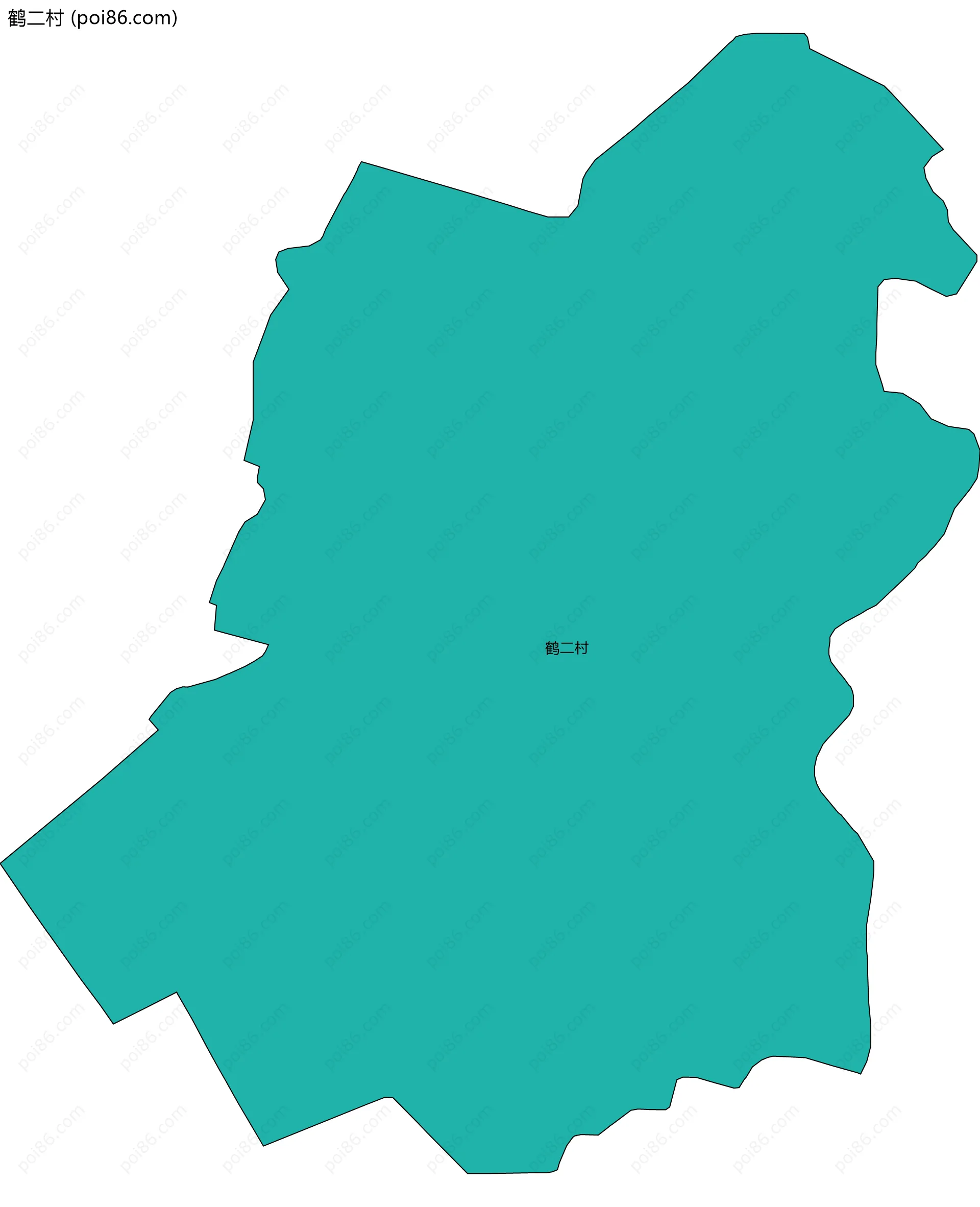 鹤二村边界地图