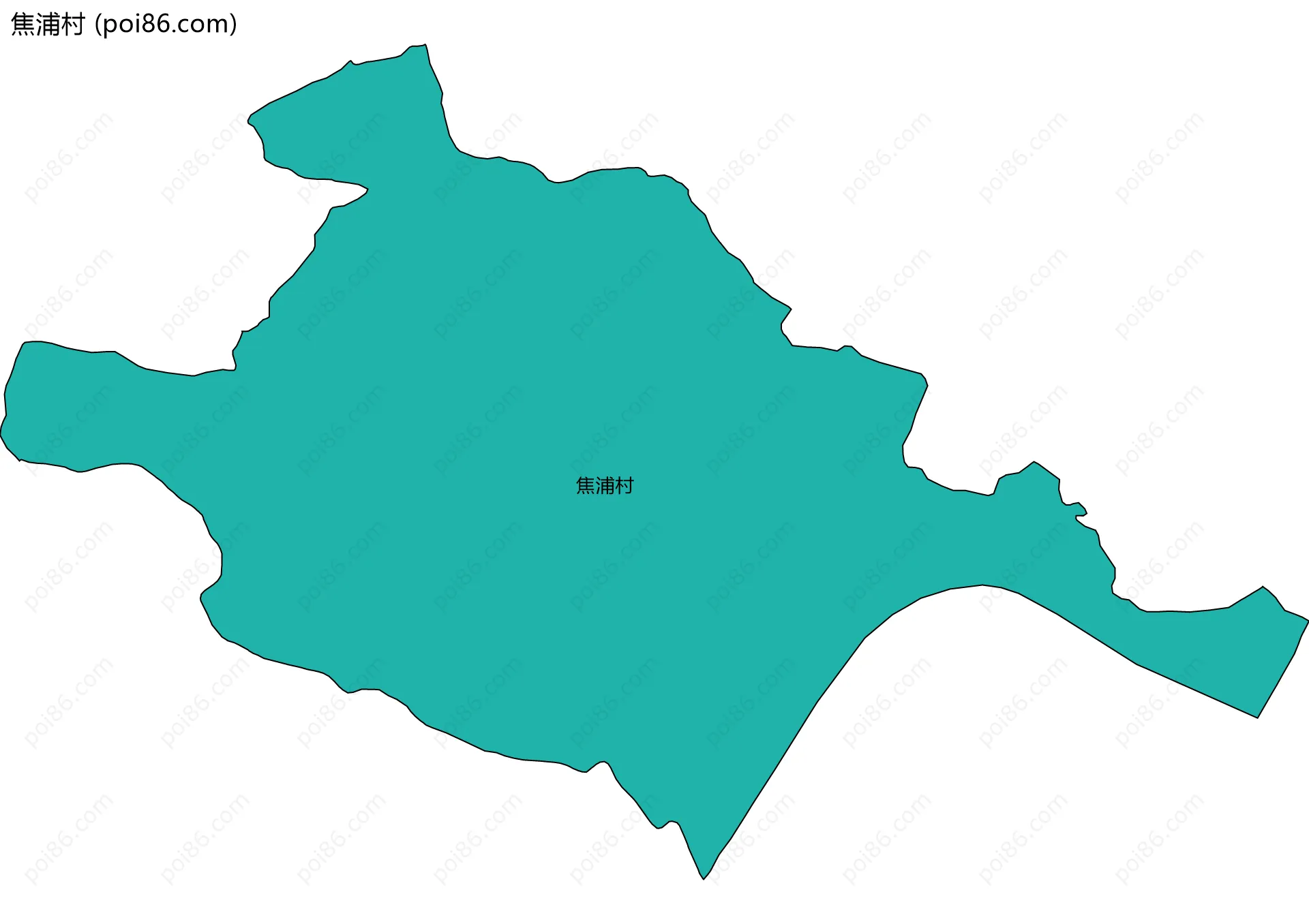 焦浦村边界地图