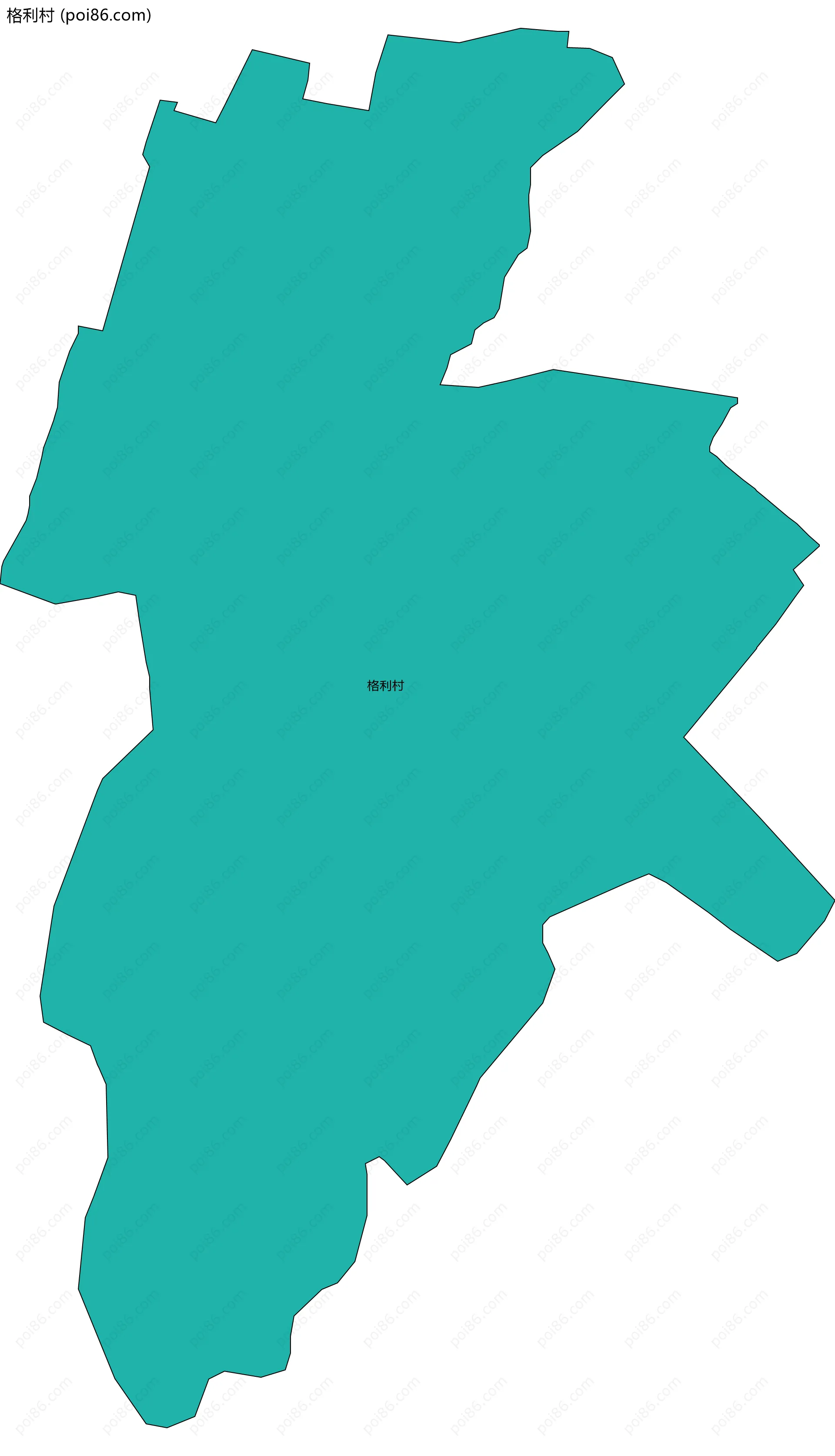 格利村边界地图