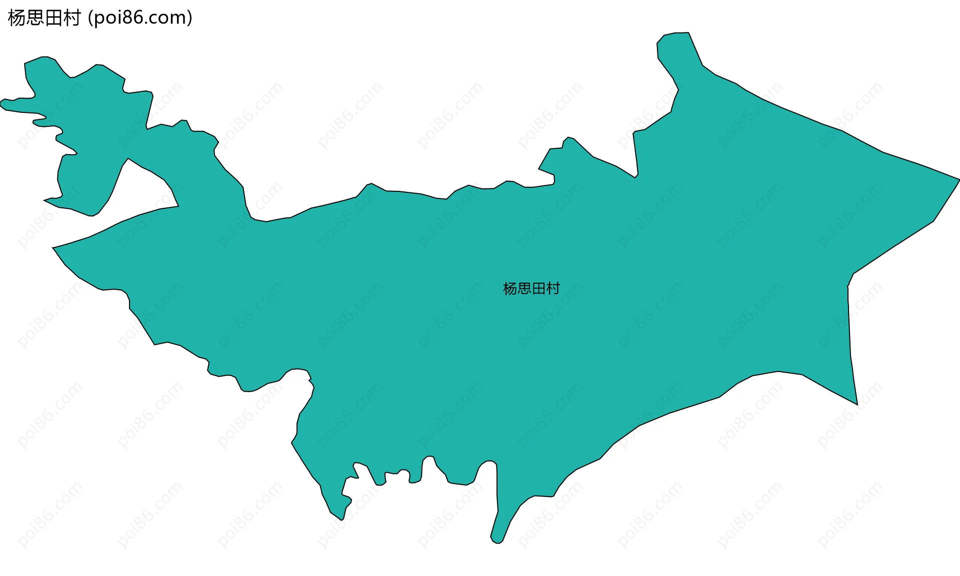 杨思田村边界地图