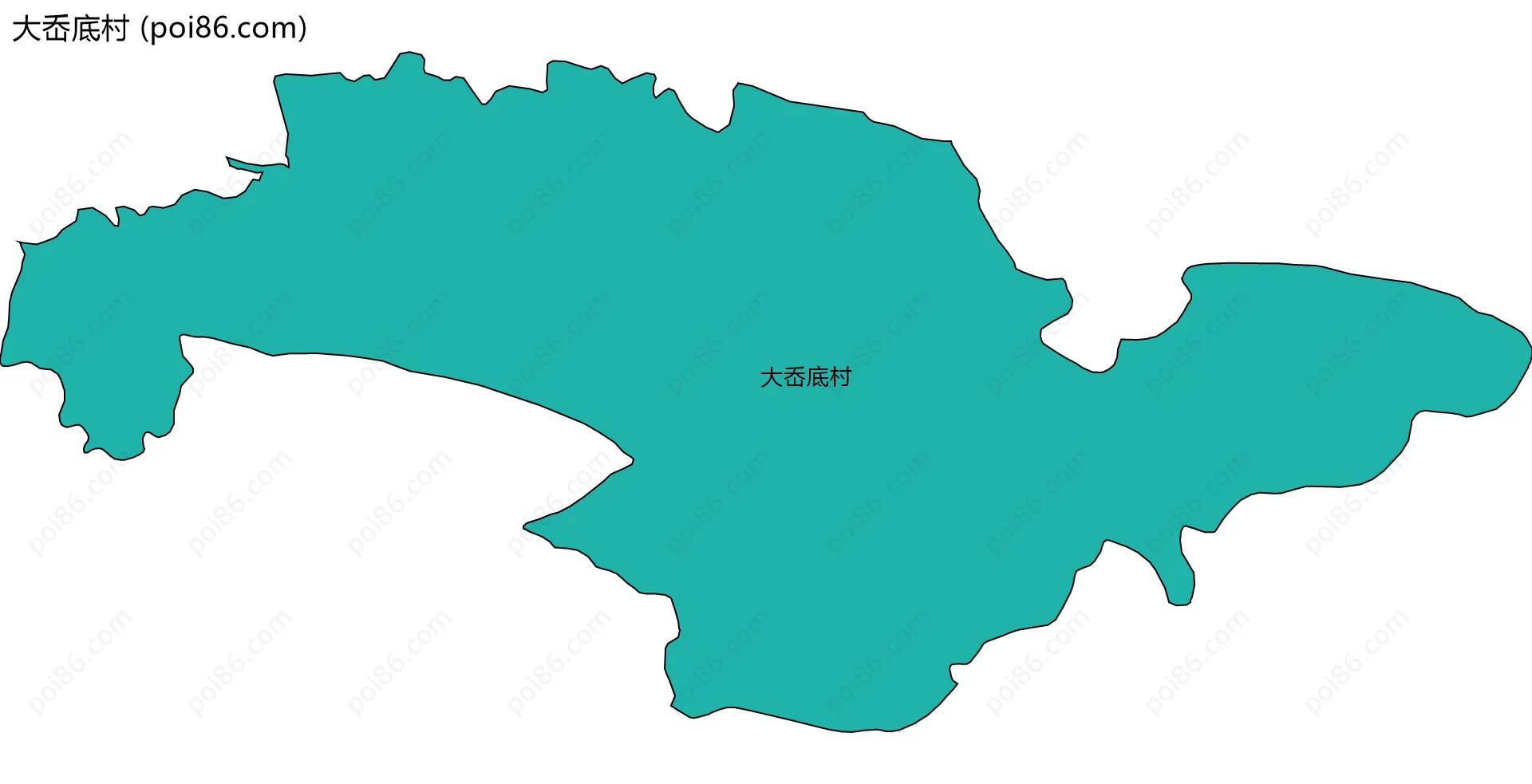 大岙底村边界地图