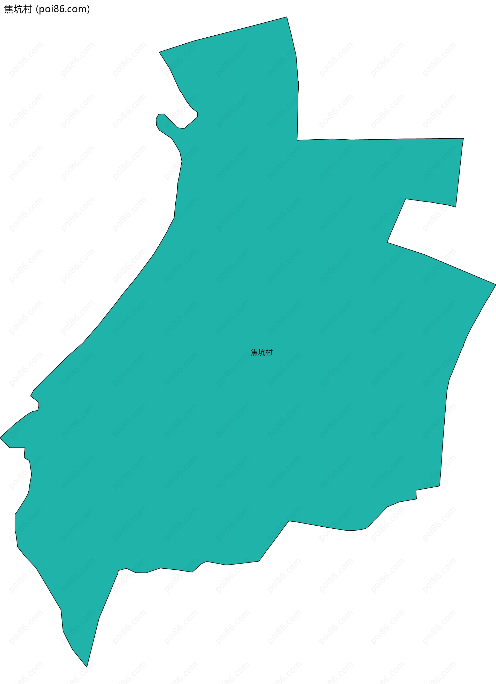 焦坑村边界地图