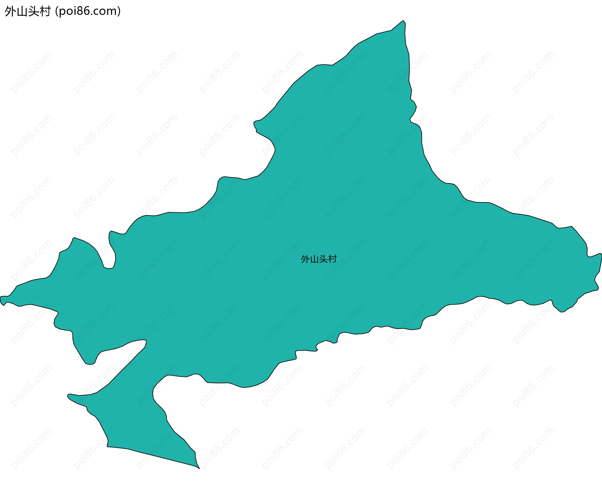外山头村边界地图