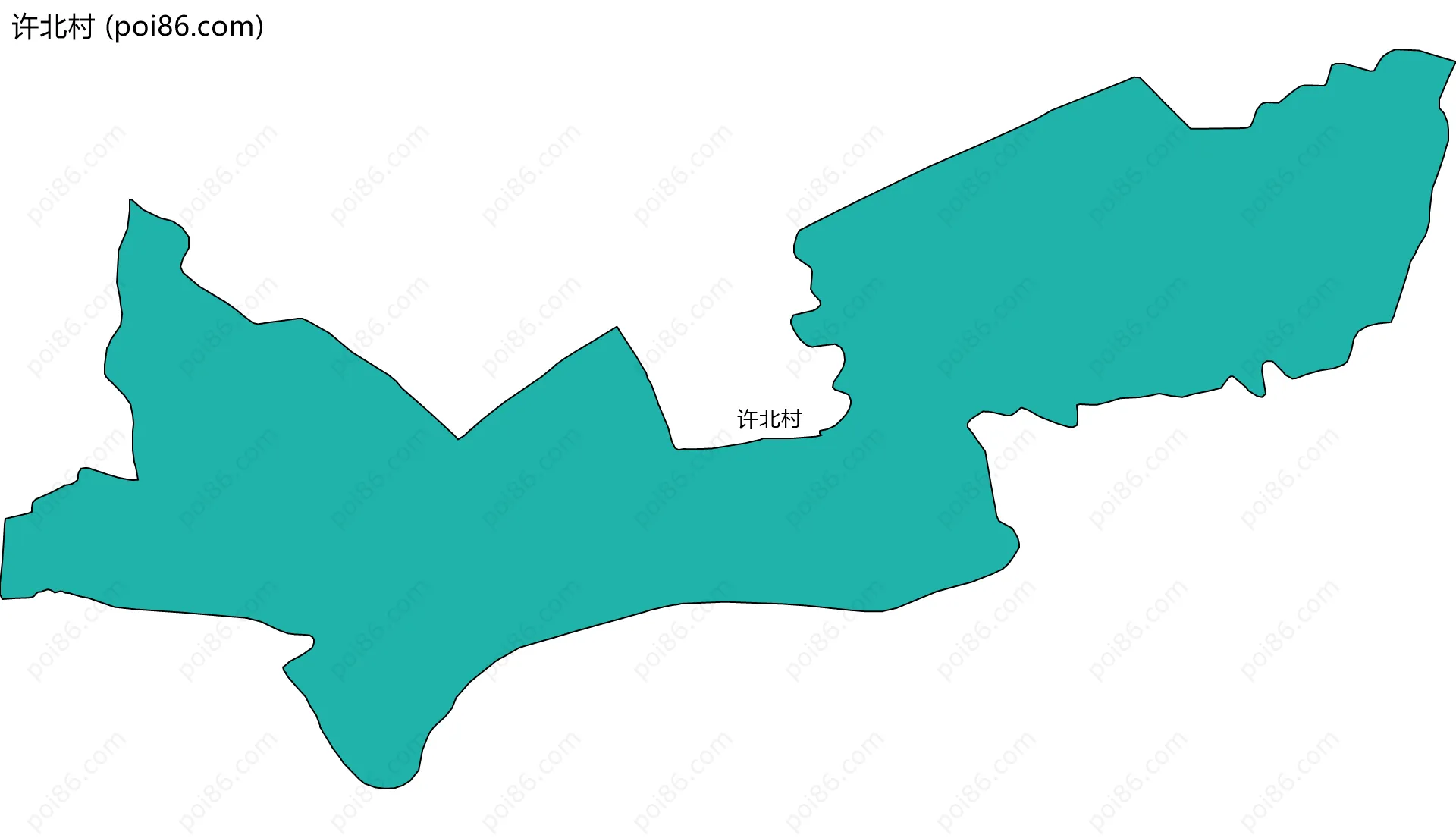 许北村边界地图