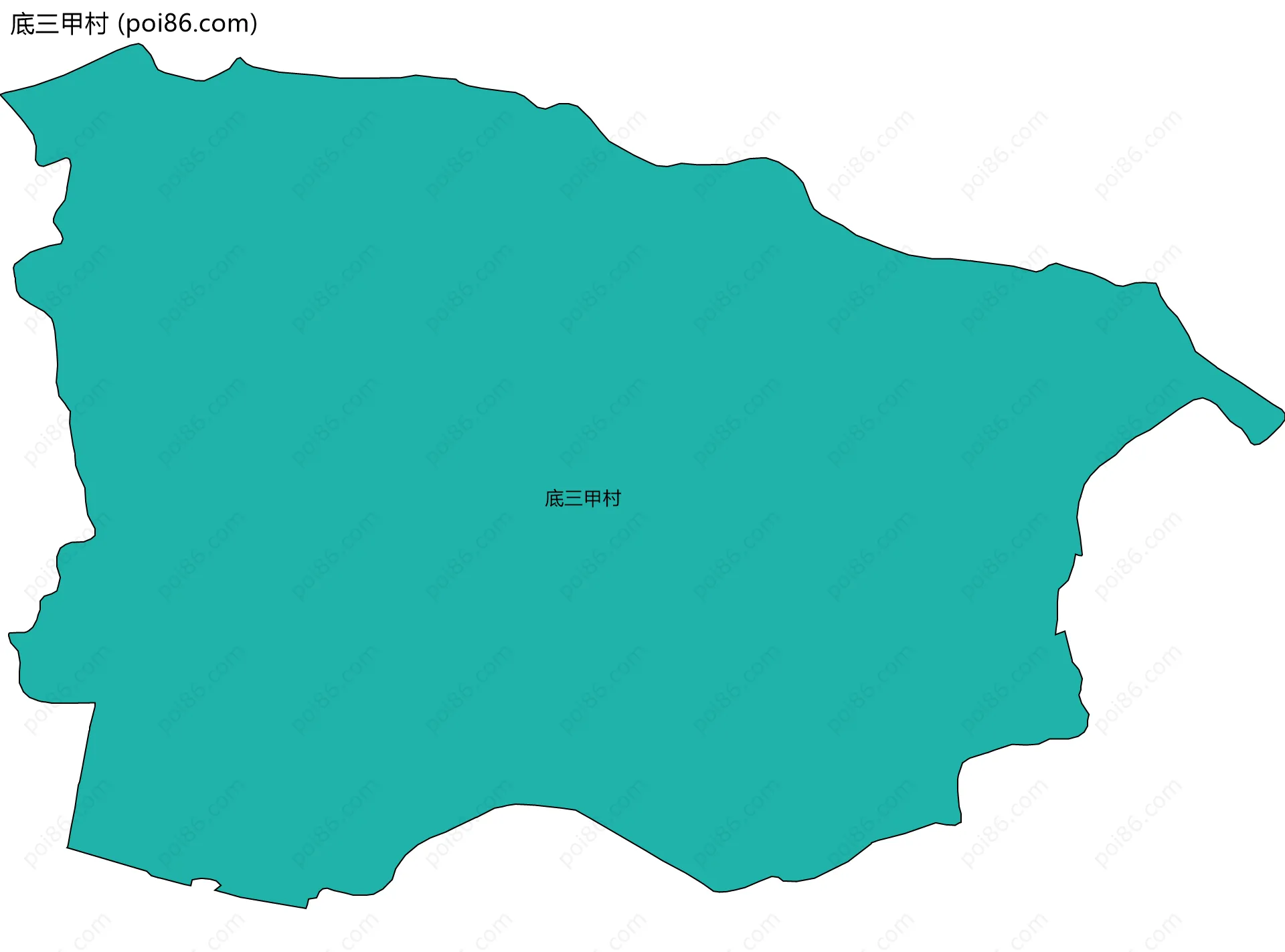 底三甲村边界地图