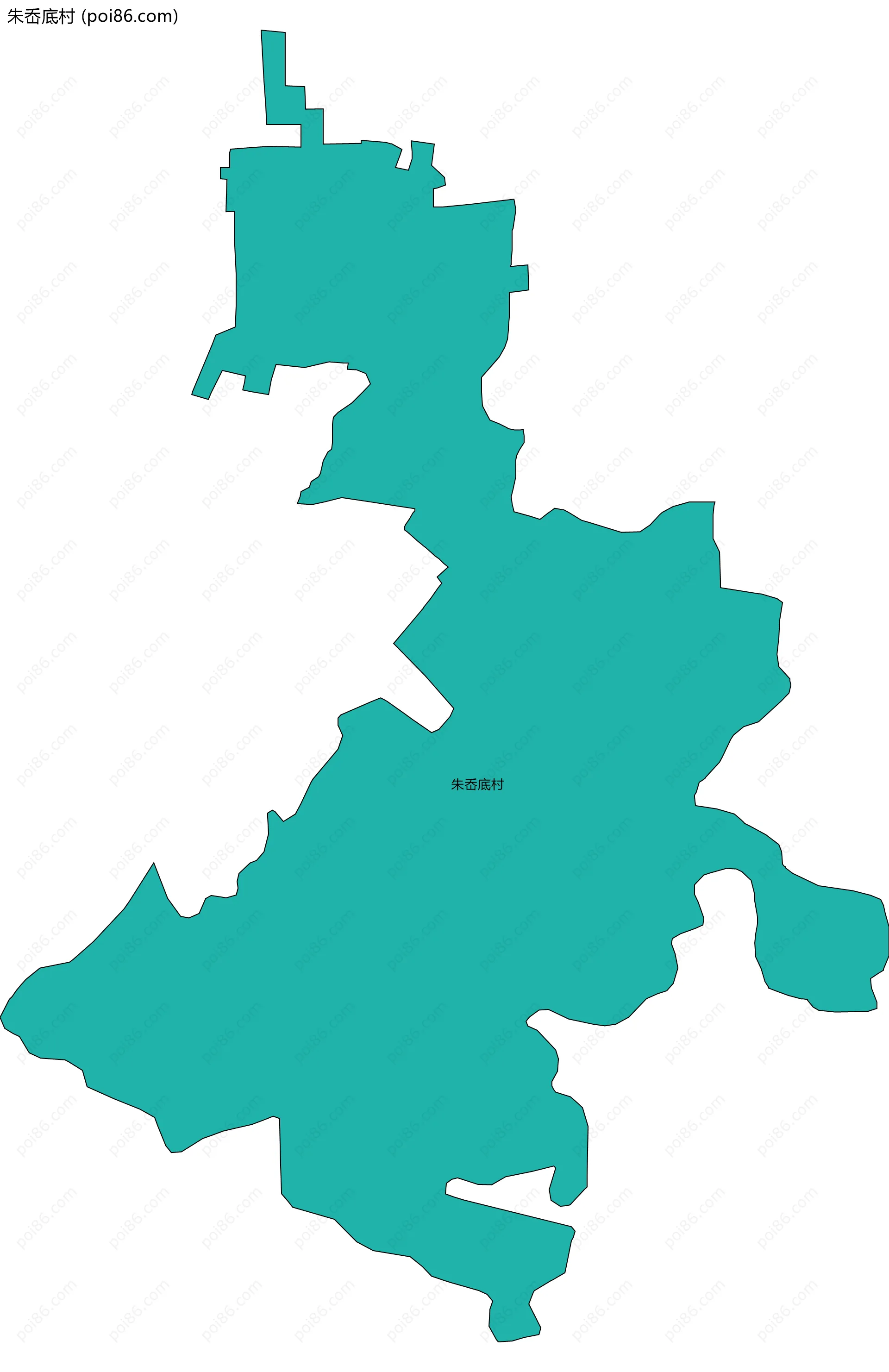 朱岙底村边界地图