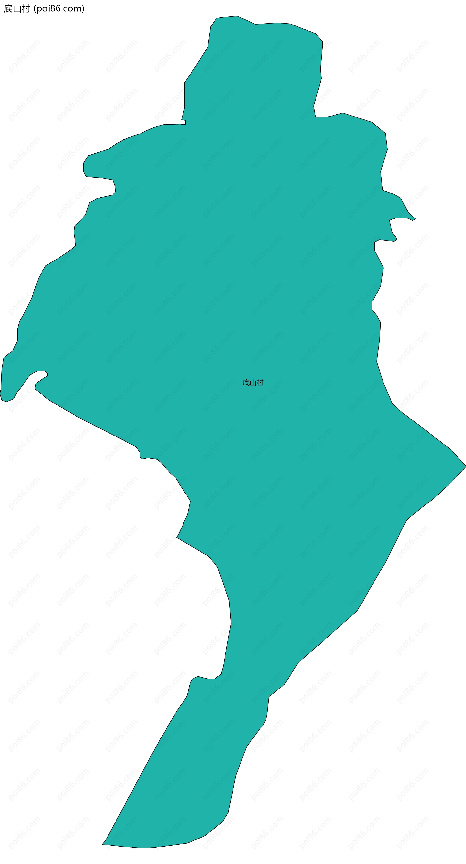 底山村边界地图