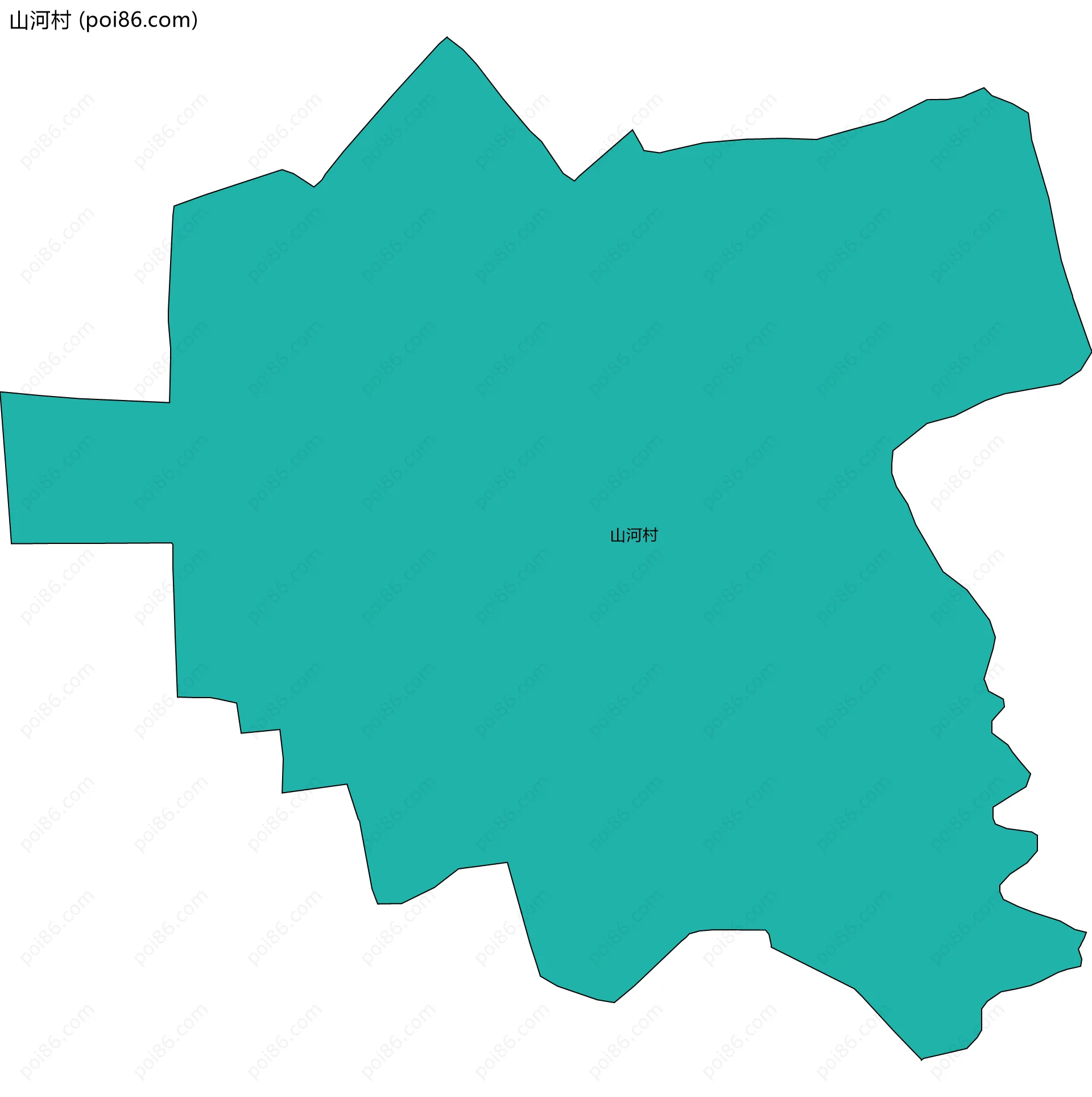 山河村边界地图
