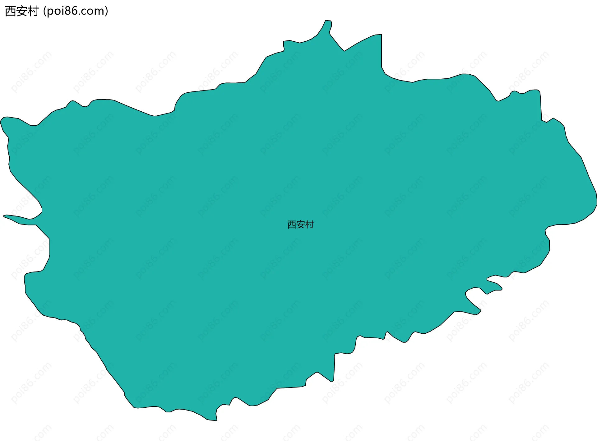 西安村边界地图