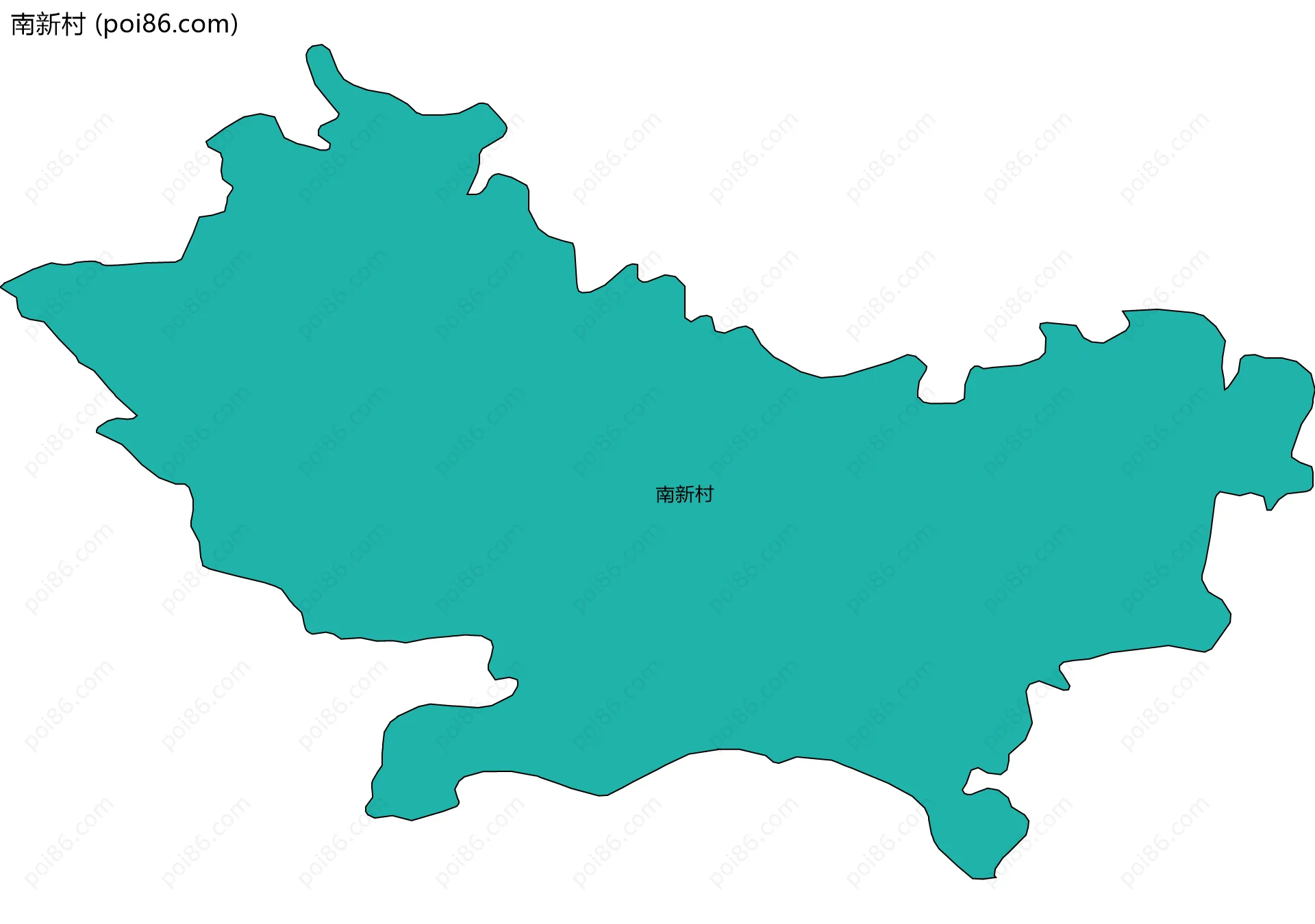 南新村边界地图