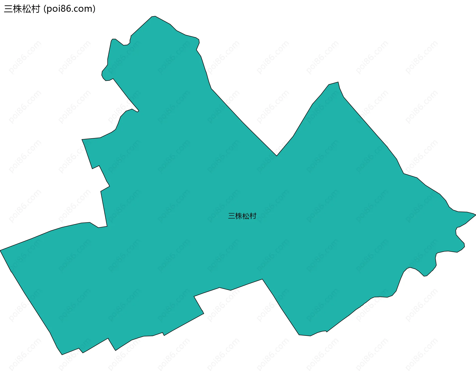 三株松村边界地图