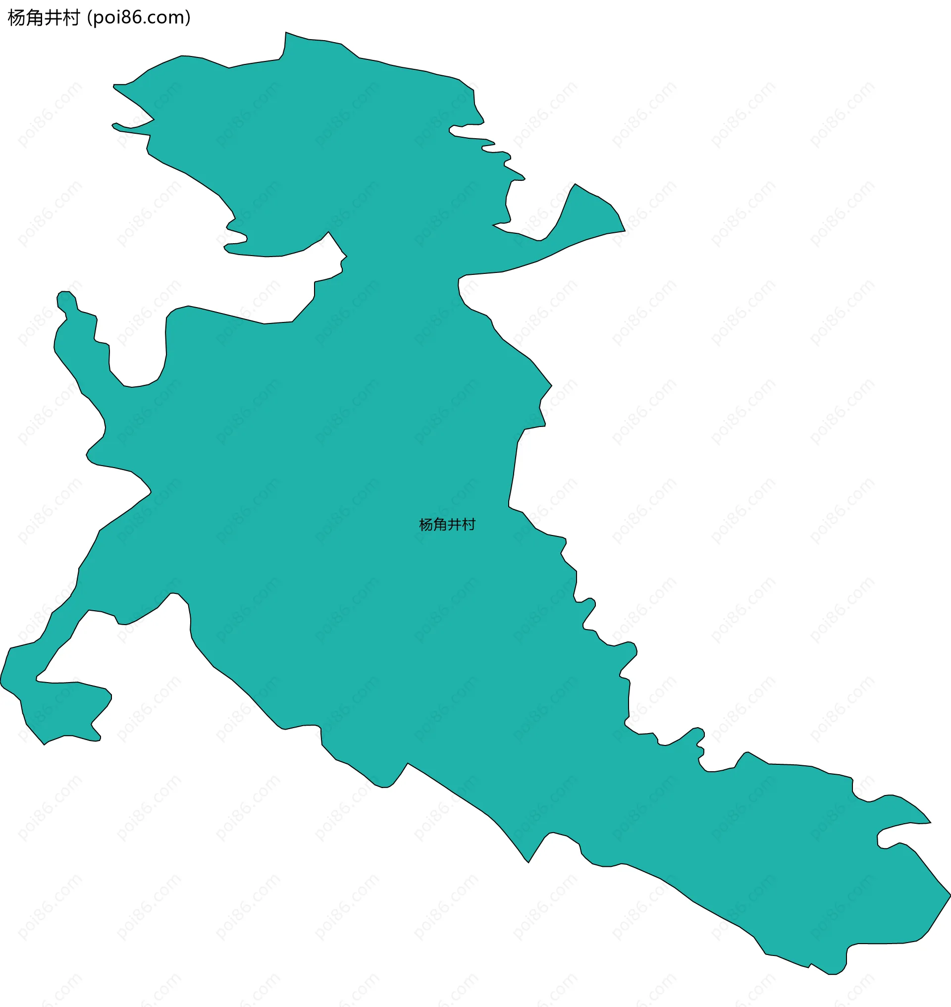 杨角井村边界地图
