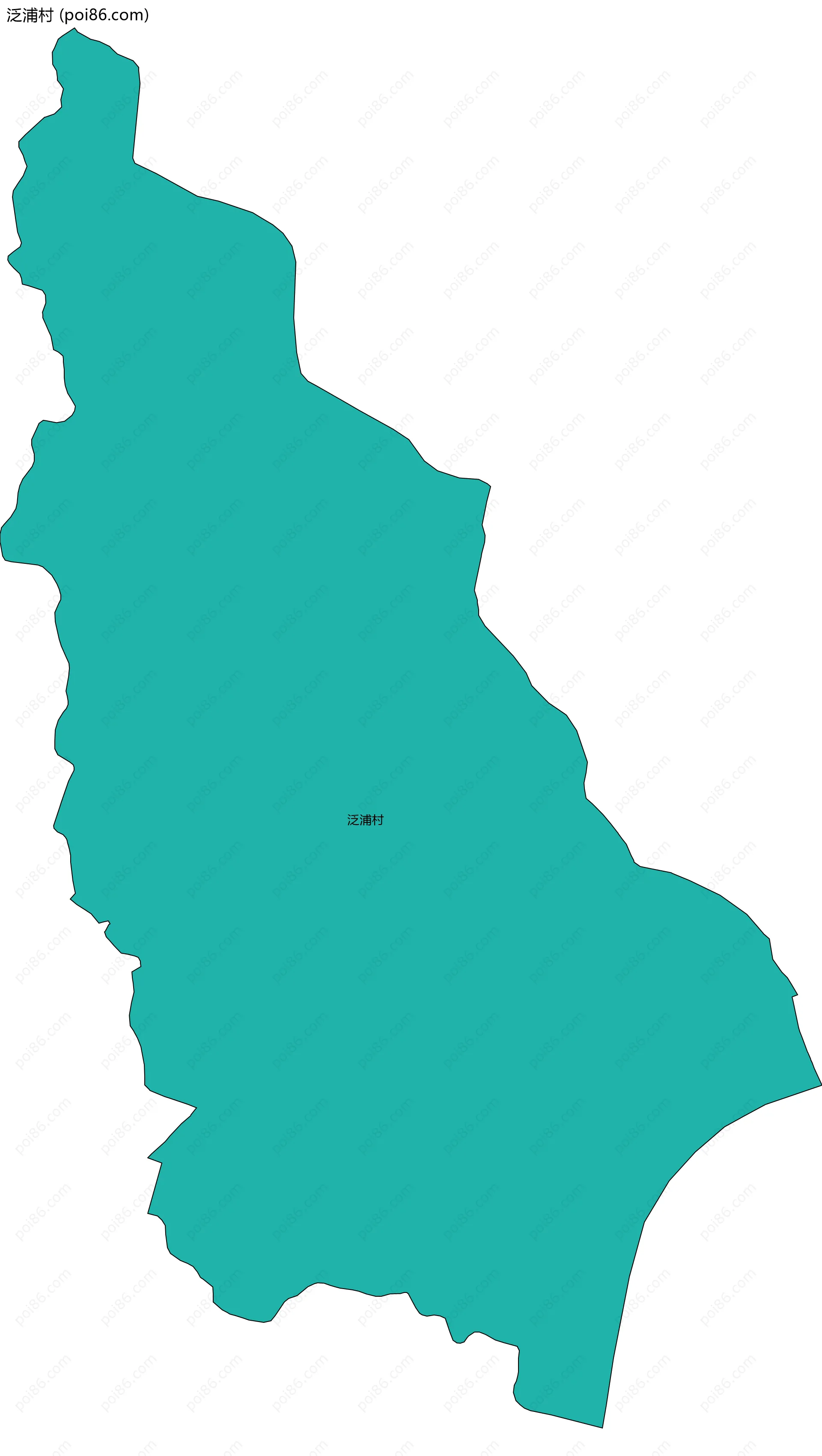 泛浦村边界地图