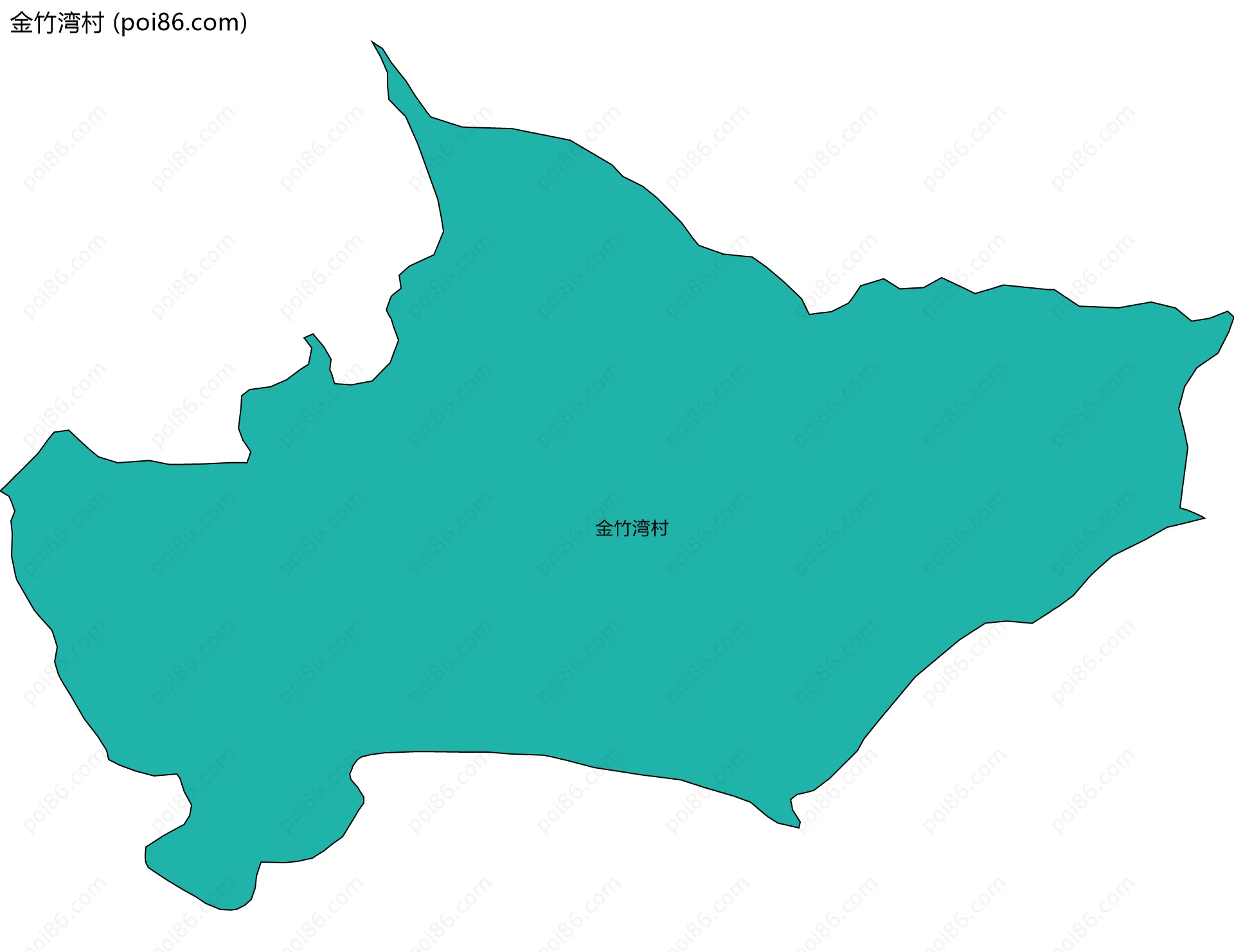 金竹湾村边界地图