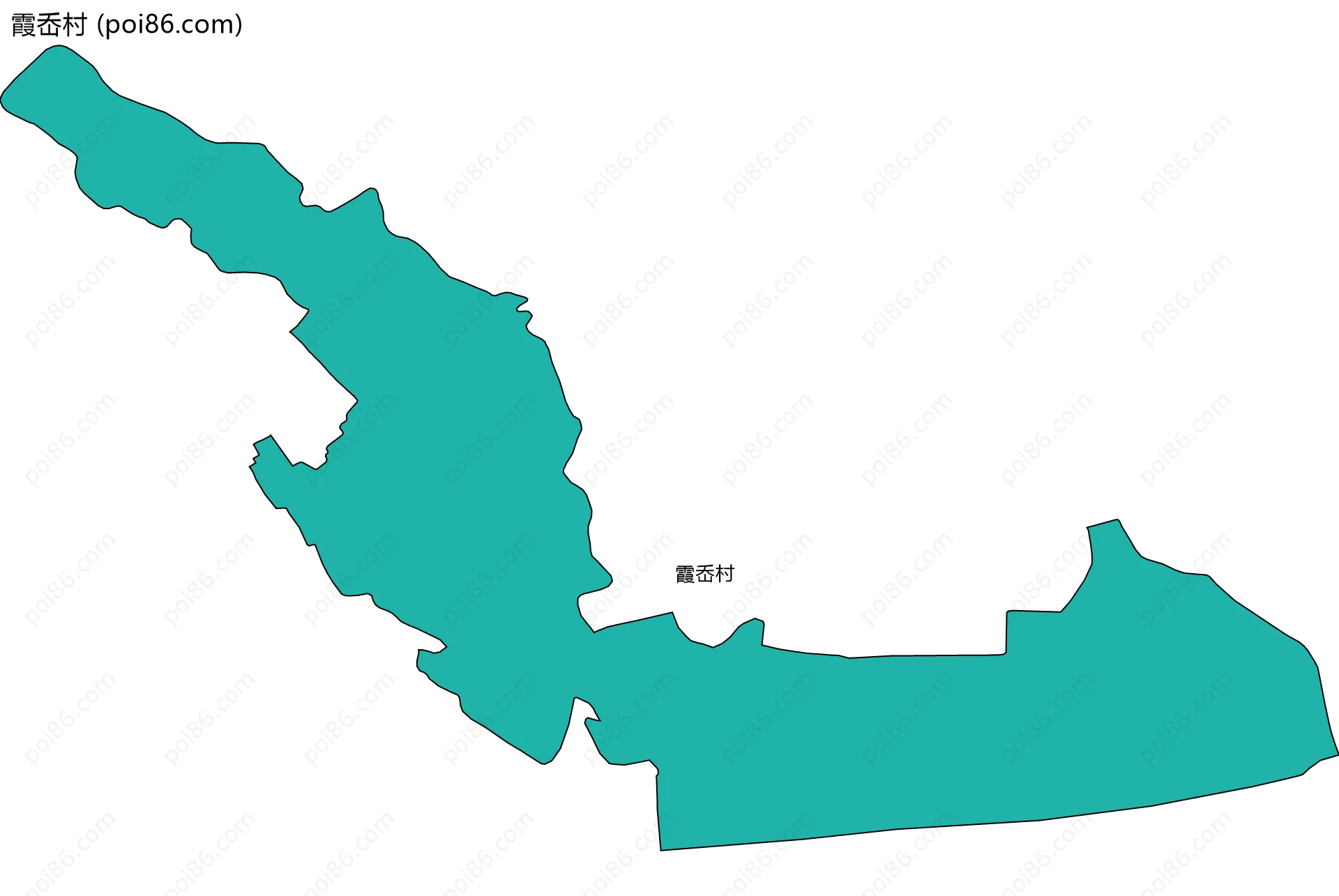 霞岙村边界地图