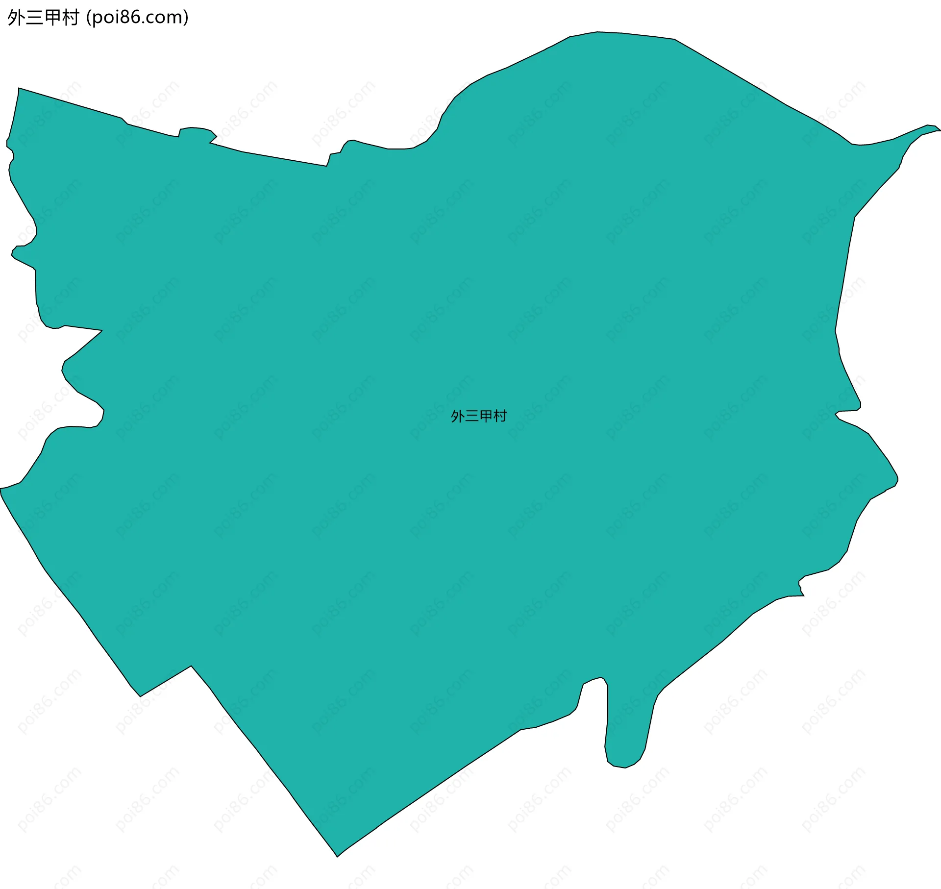 外三甲村边界地图