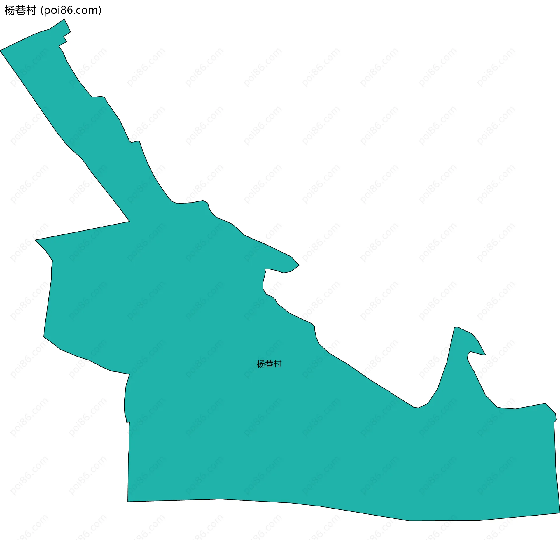 杨巷村边界地图