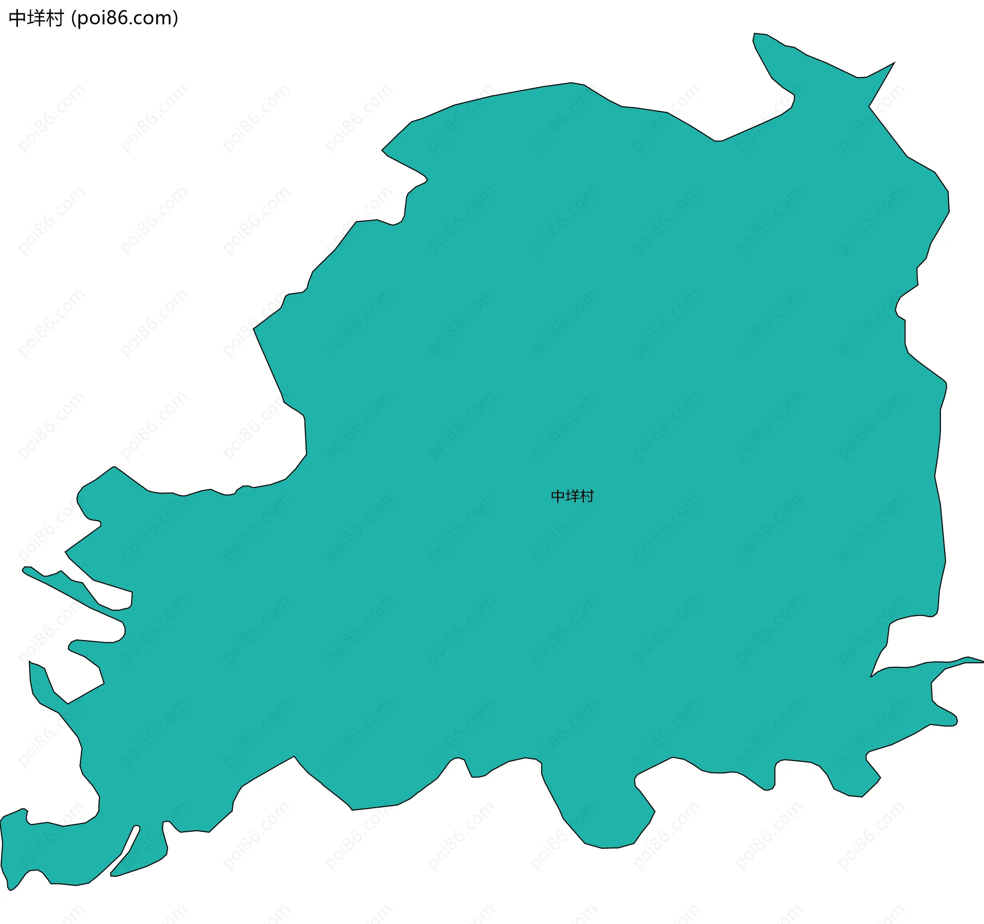 中垟村边界地图