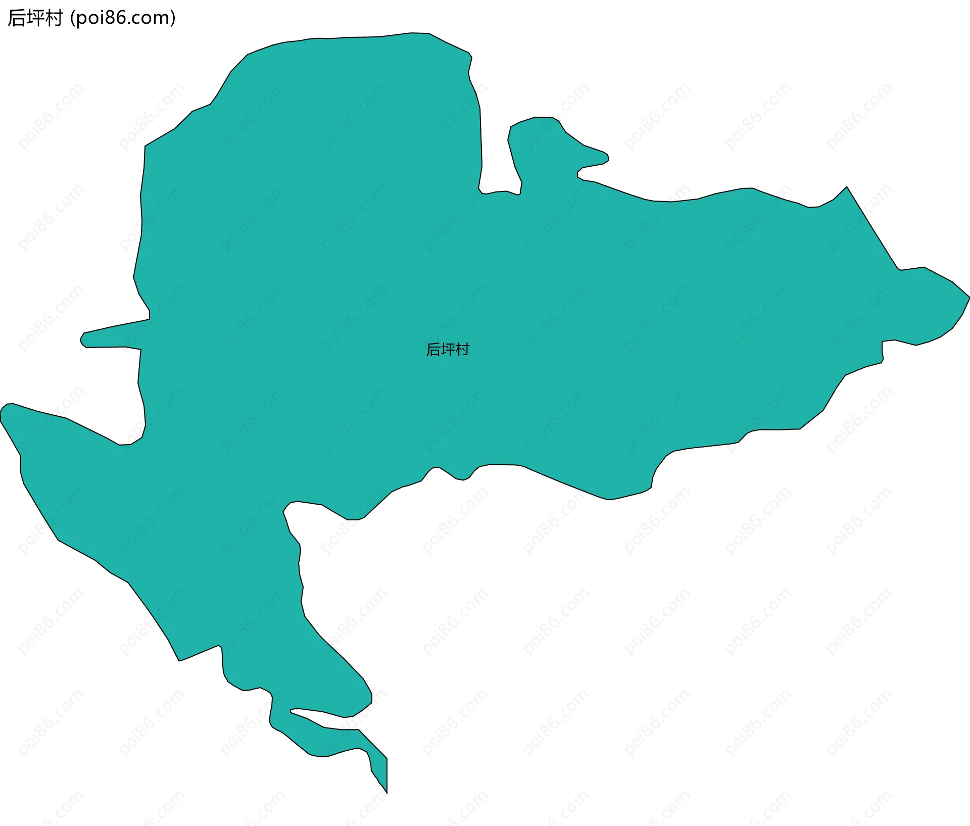 后坪村边界地图