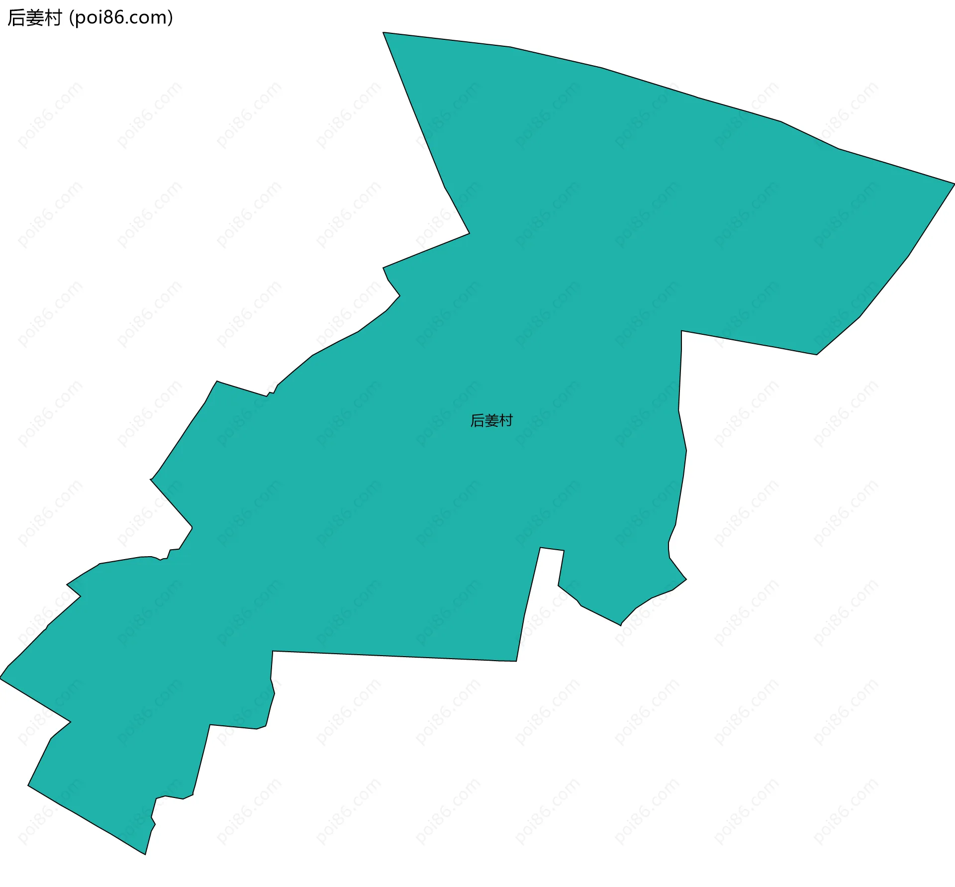 后姜村边界地图