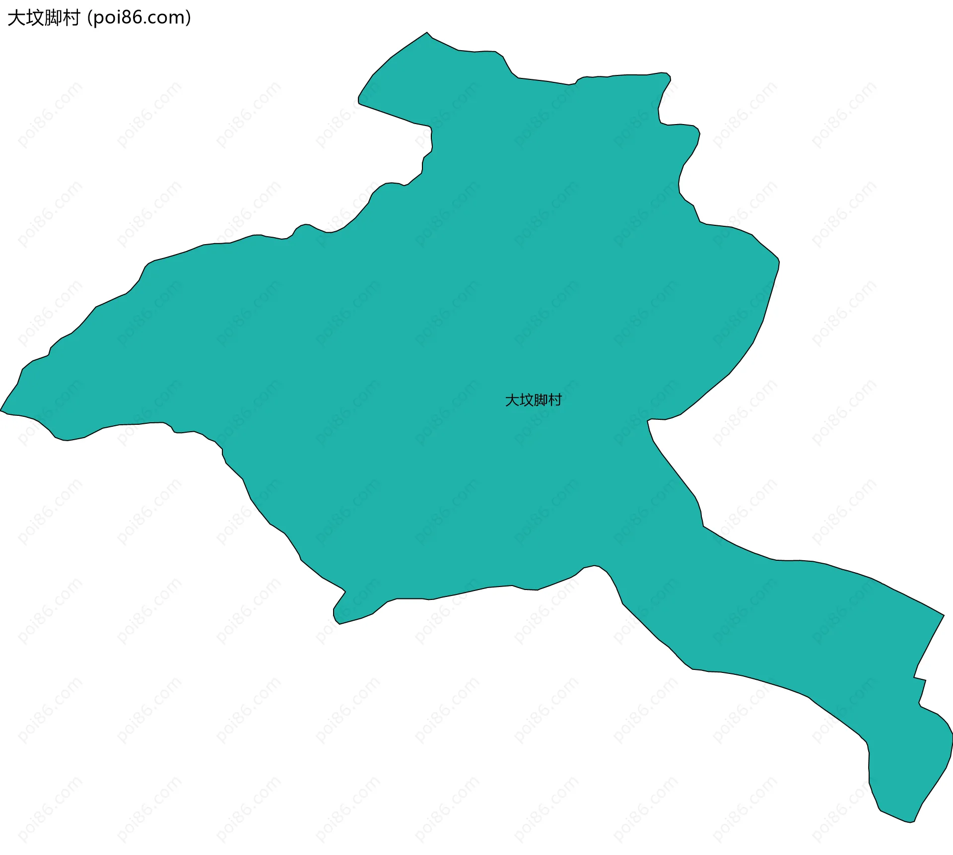 大坟脚村边界地图