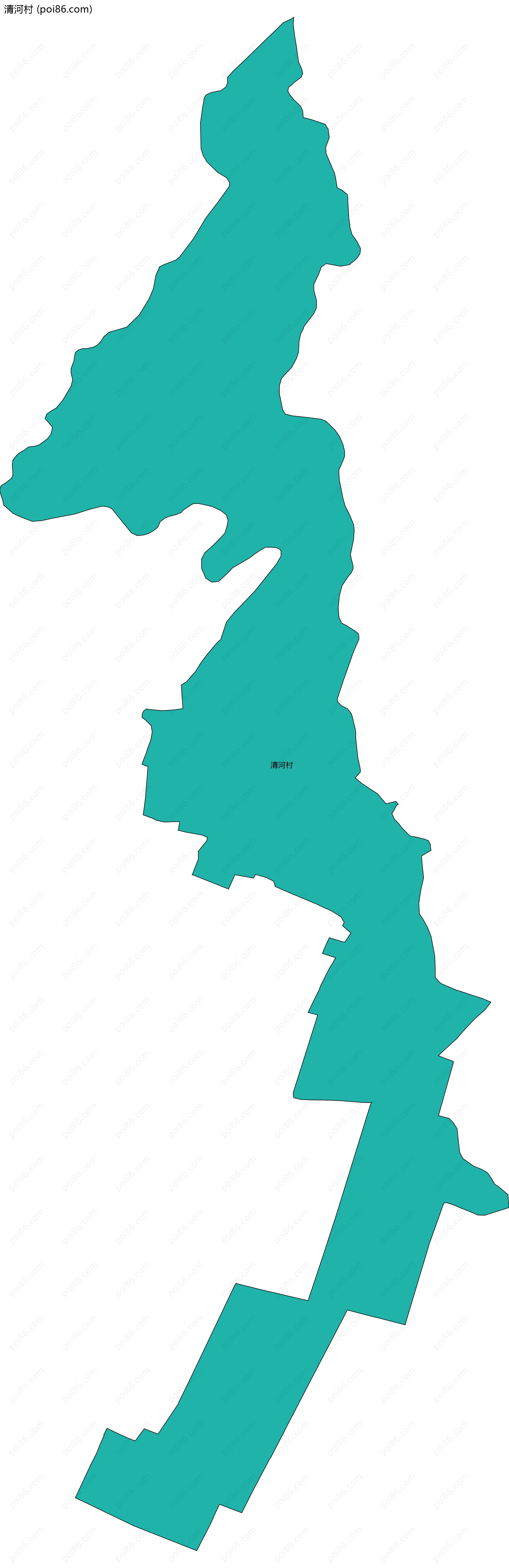 清河村边界地图