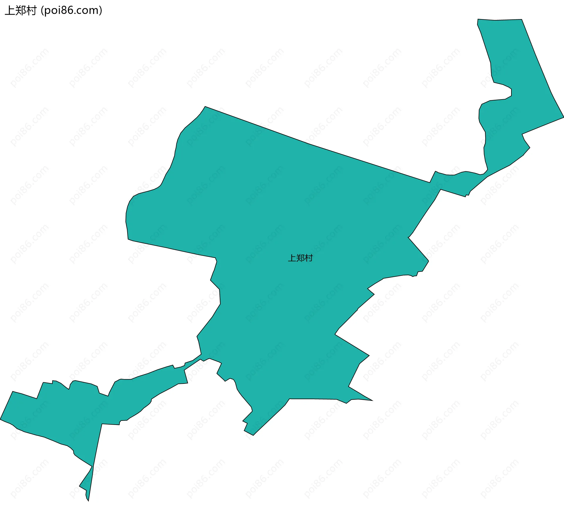 上郑村边界地图