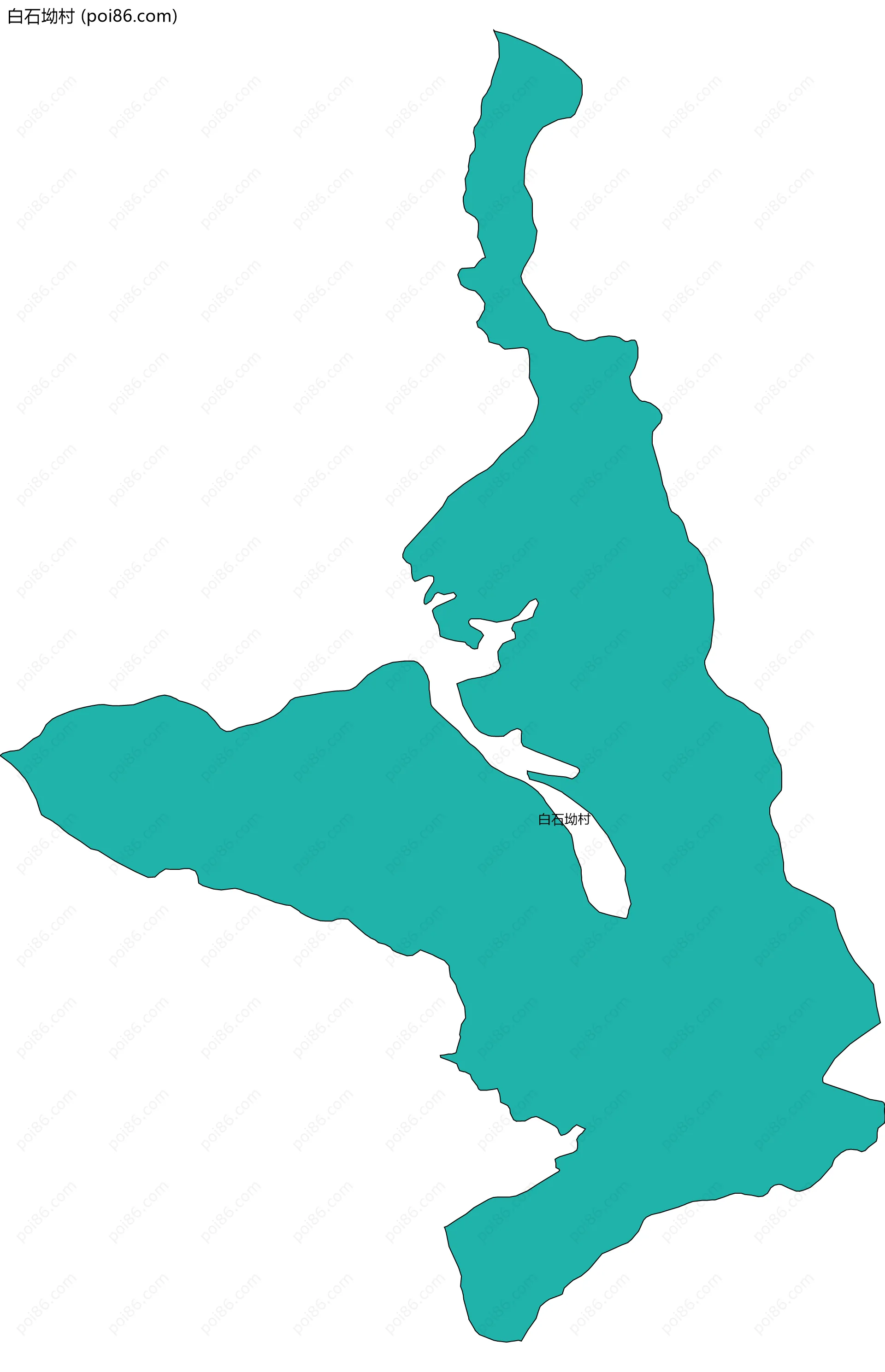 白石坳村边界地图