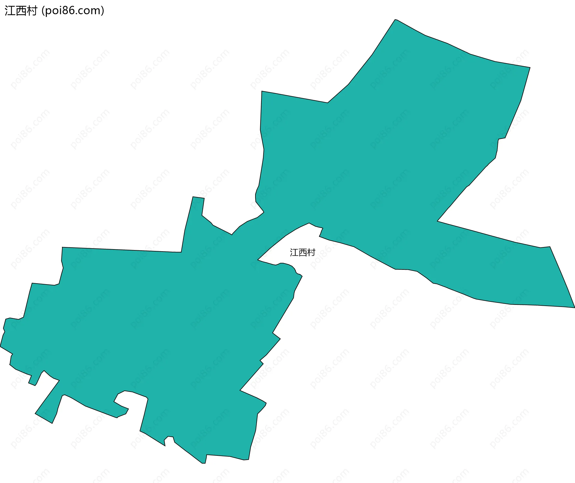 江西村边界地图