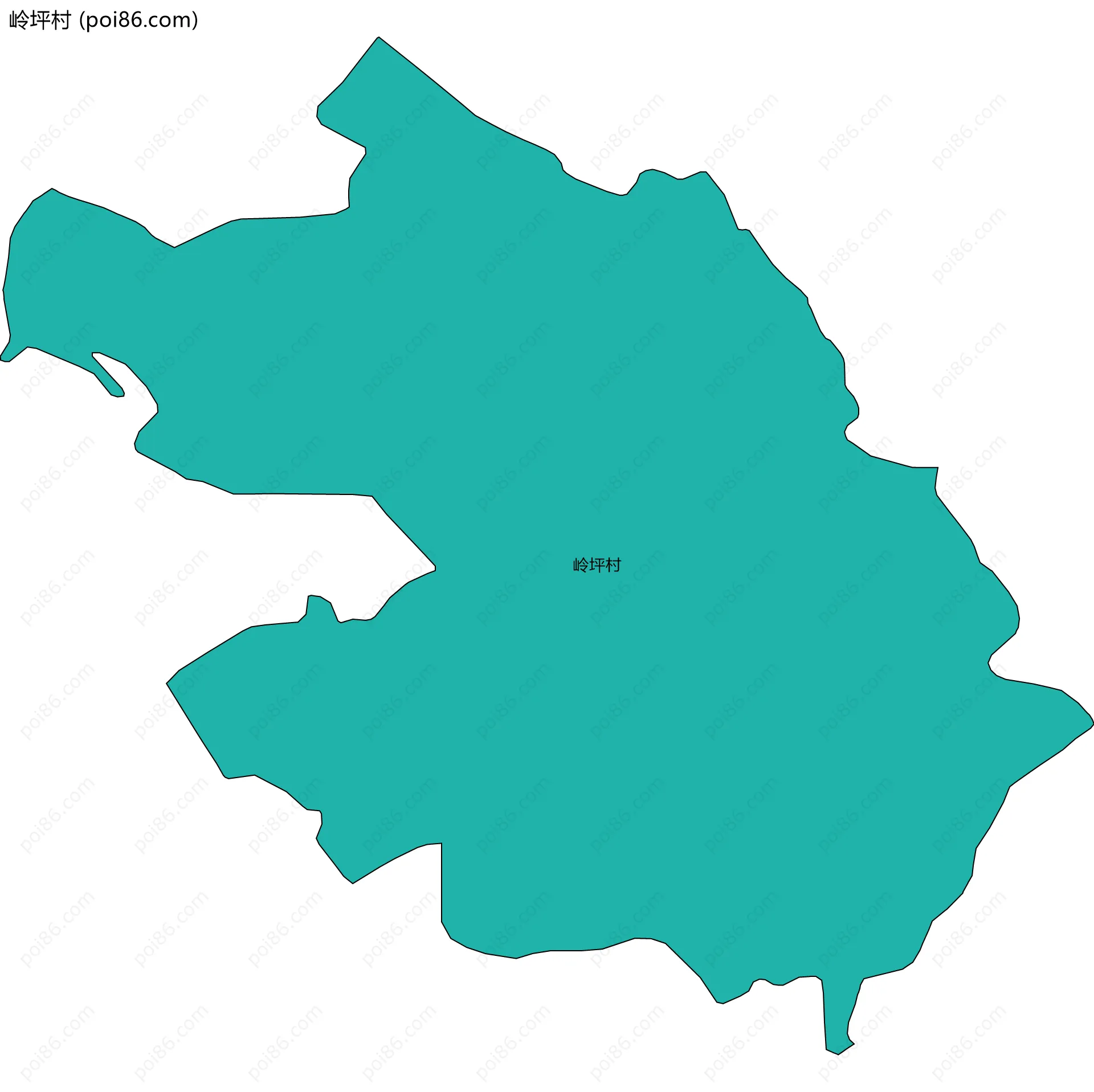 岭坪村边界地图