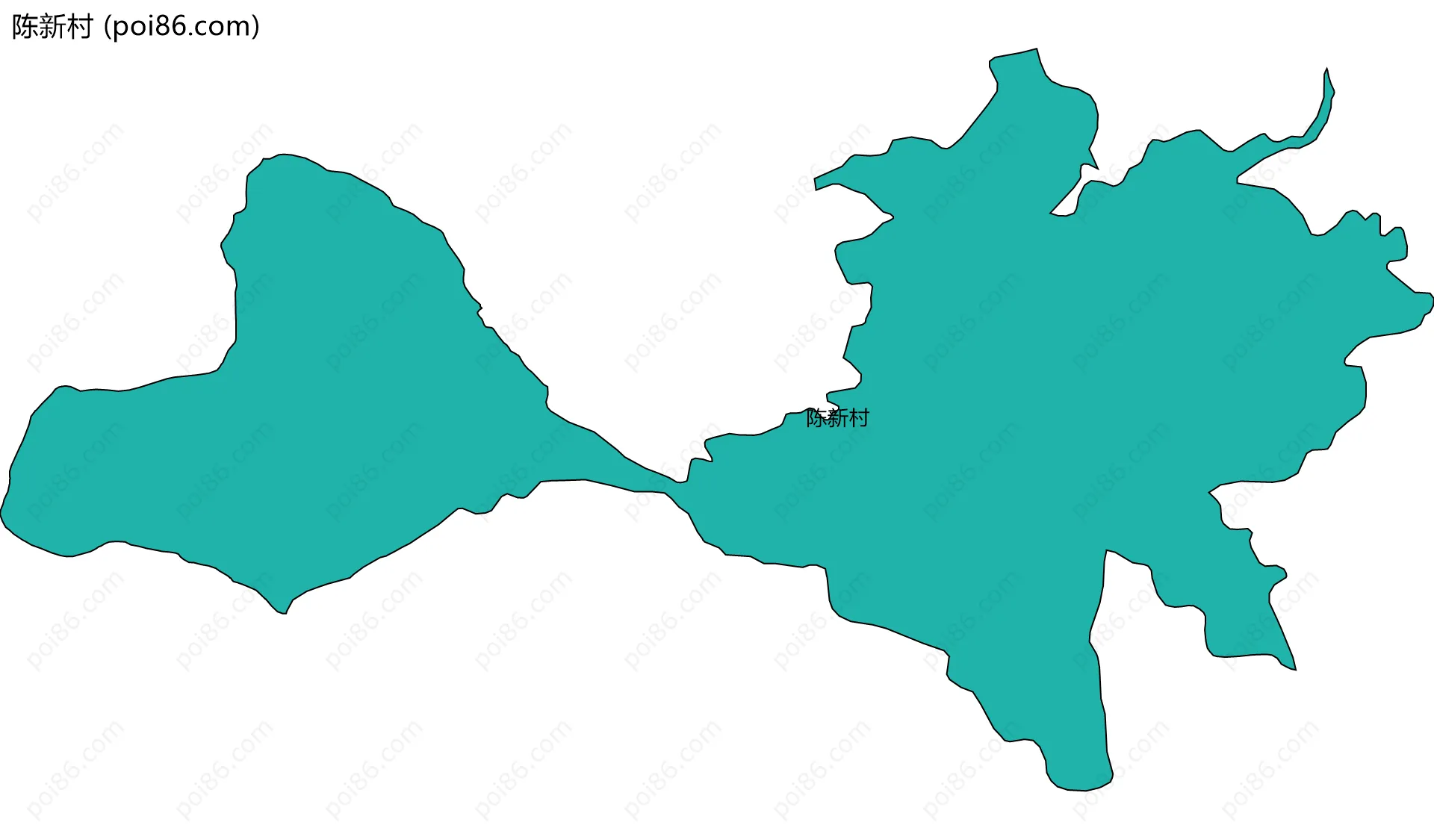 陈新村边界地图