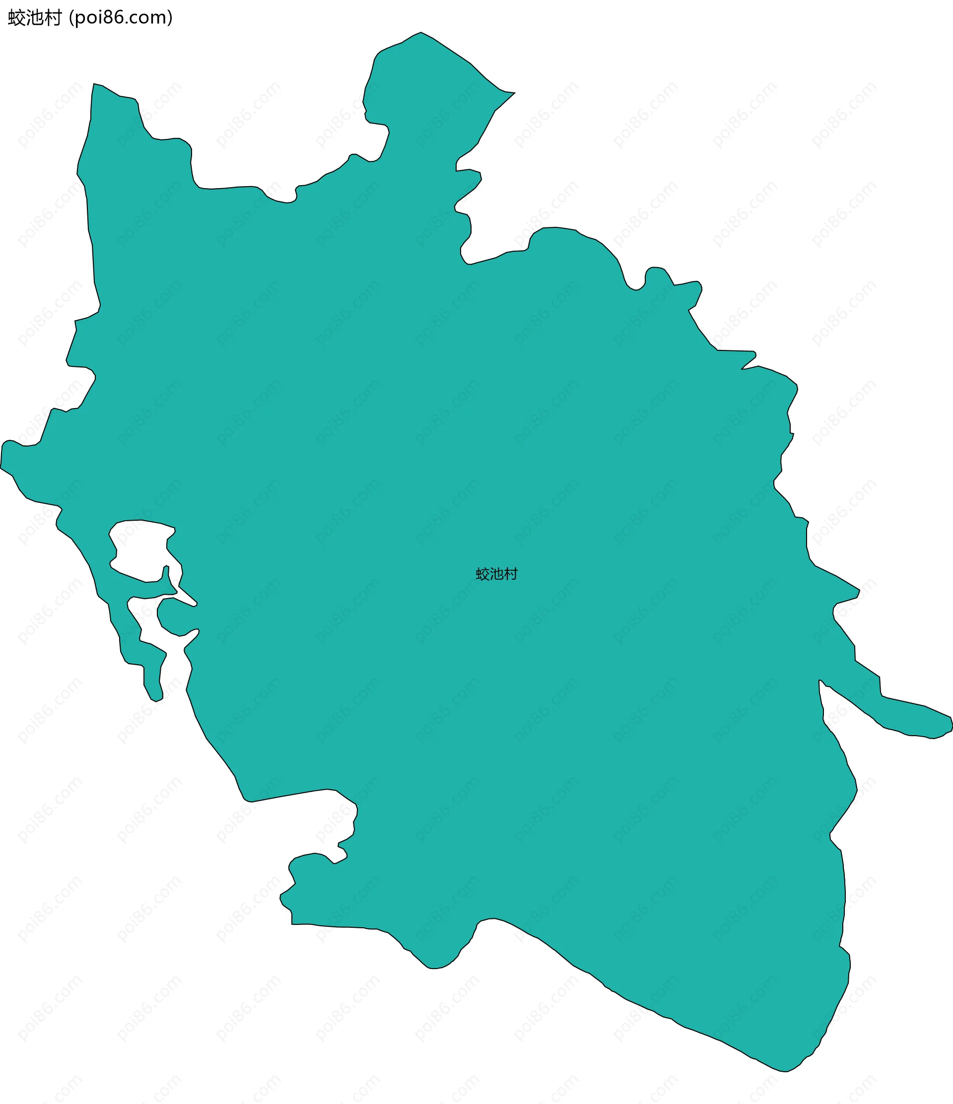 蛟池村边界地图