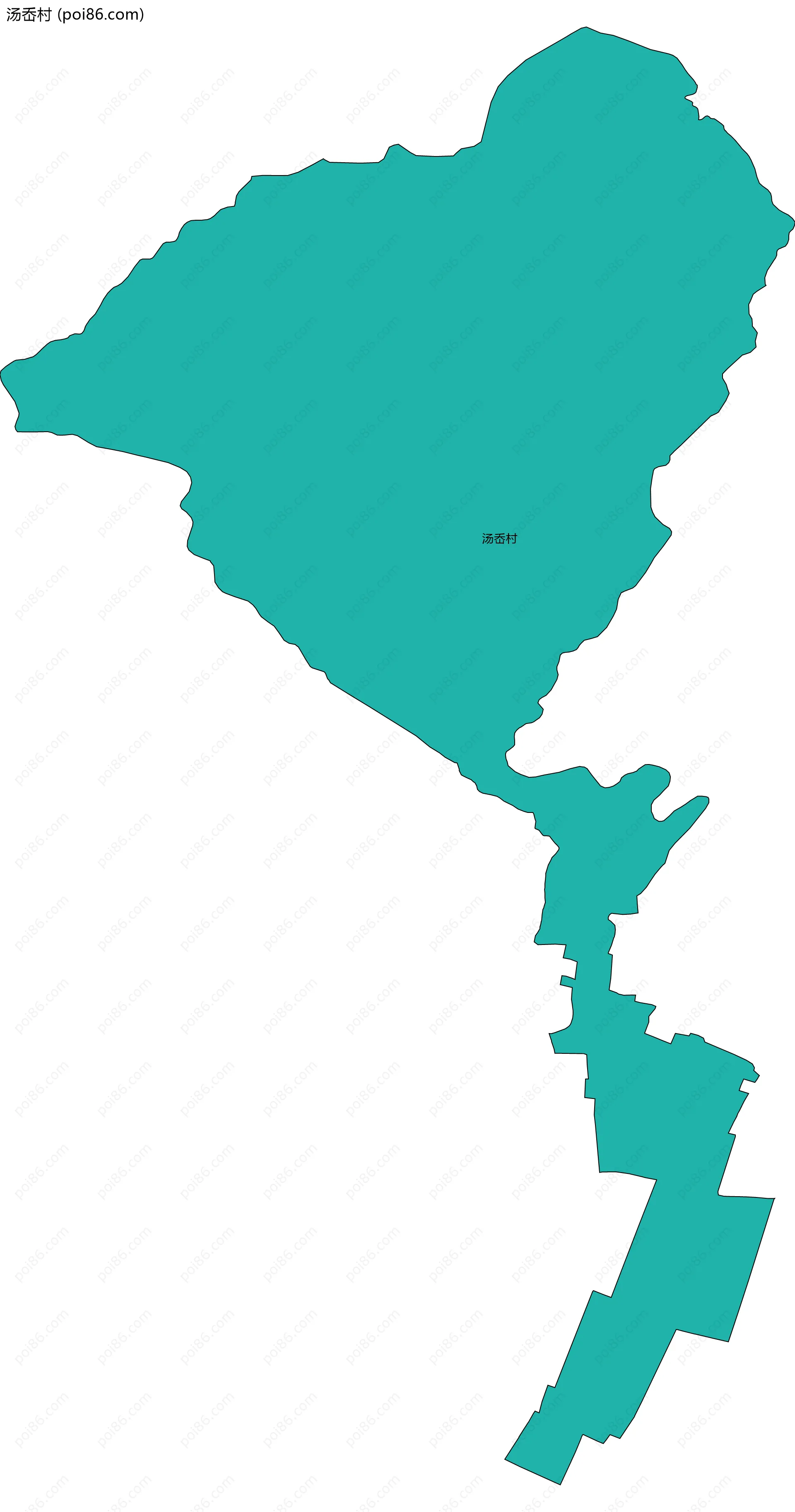 汤岙村边界地图