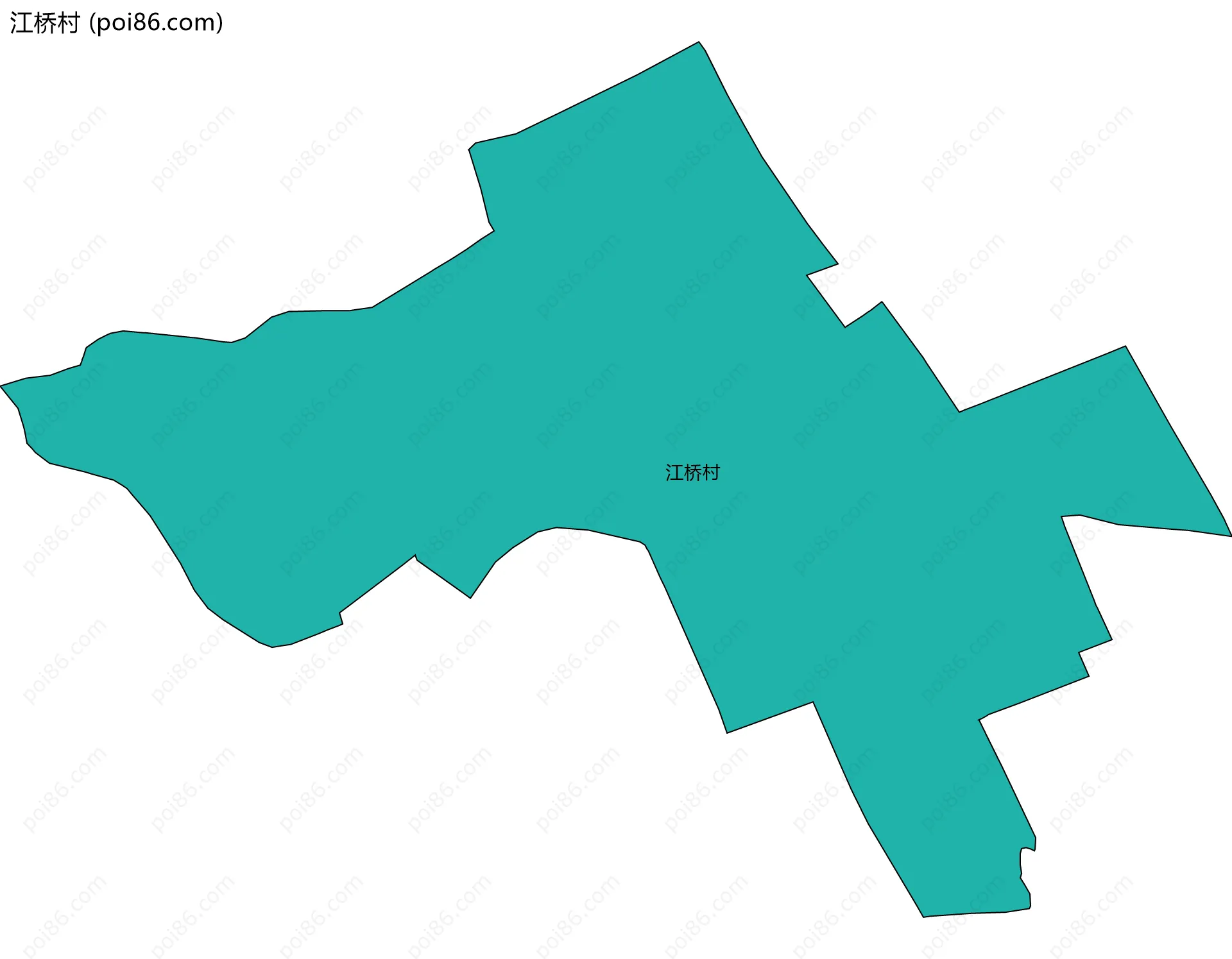 江桥村边界地图