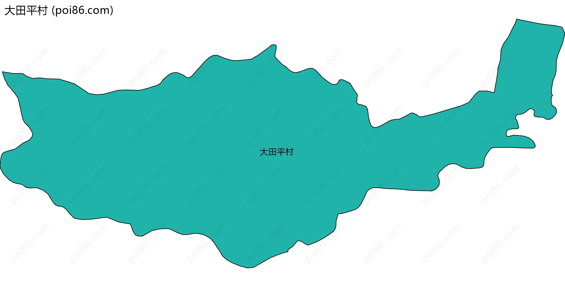 大田平村边界地图