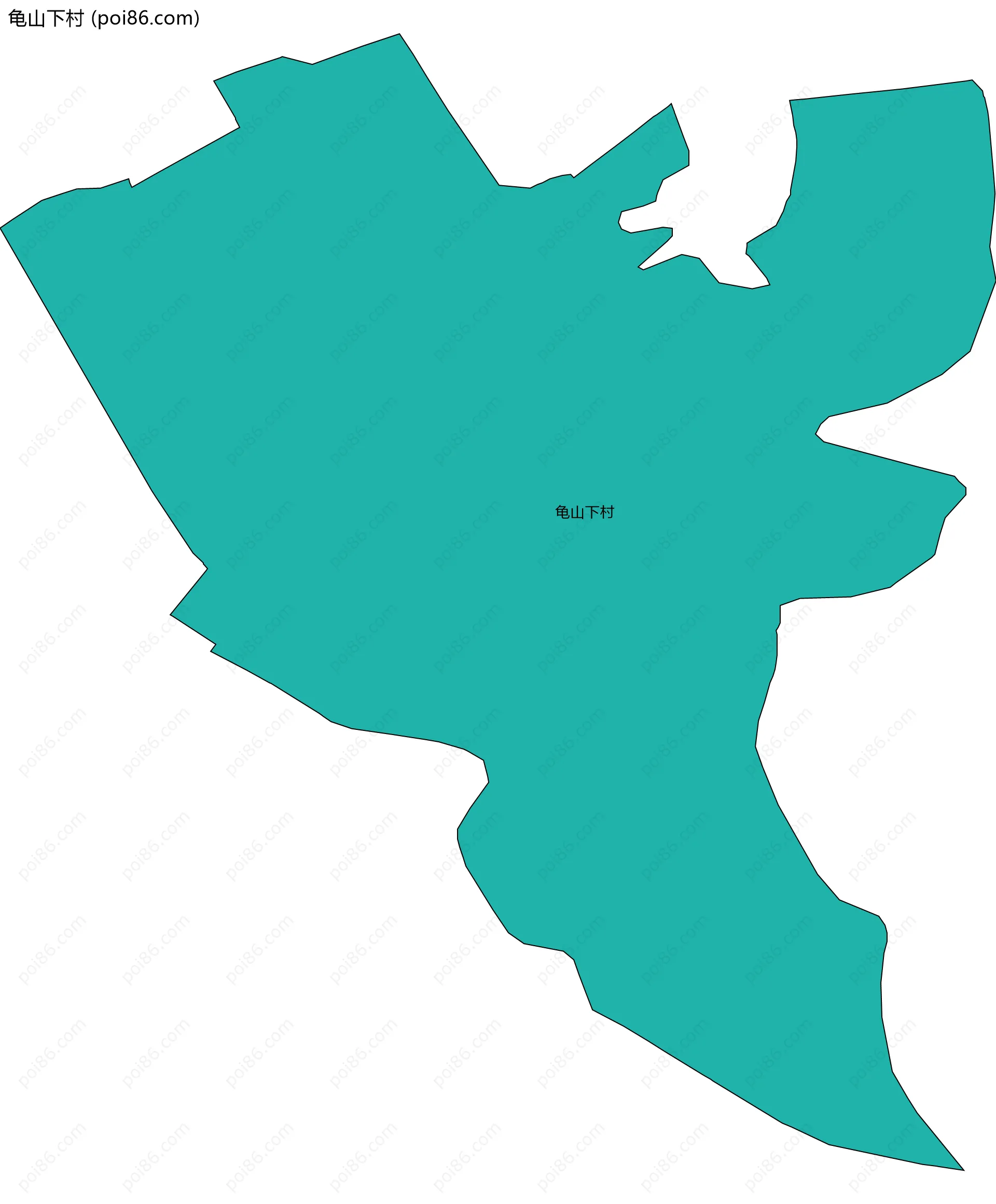 龟山下村边界地图