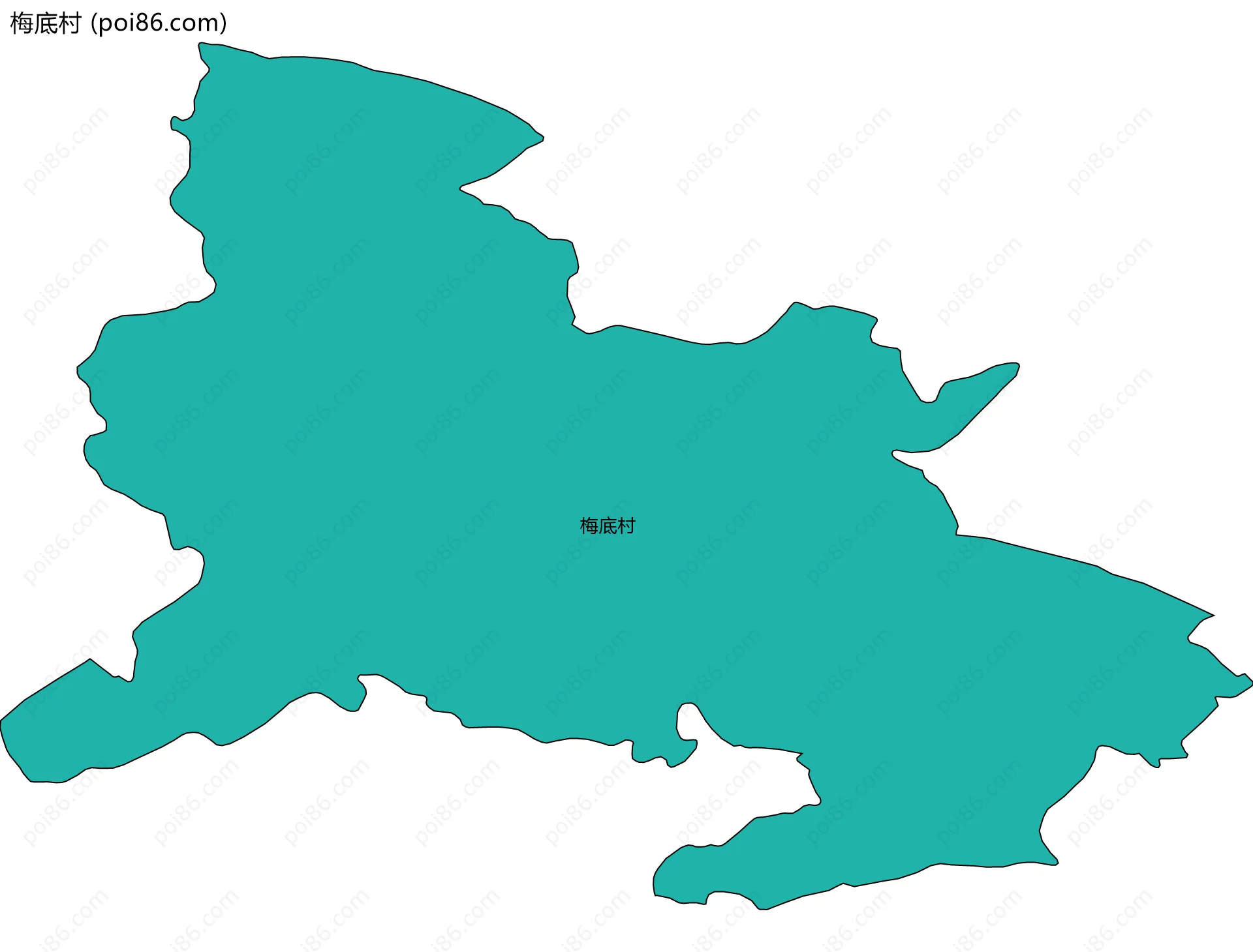 梅底村边界地图