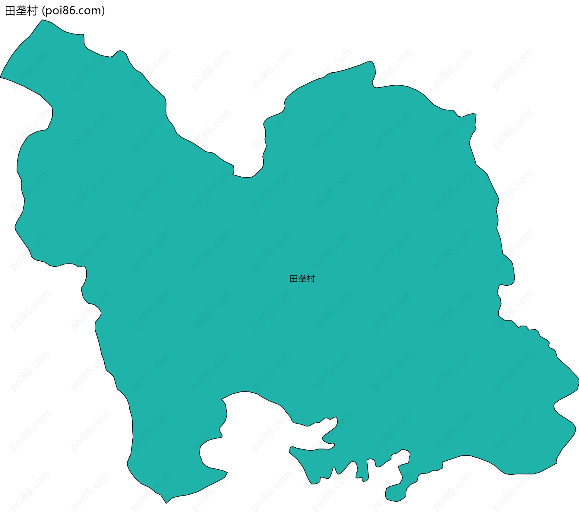 田垄村边界地图